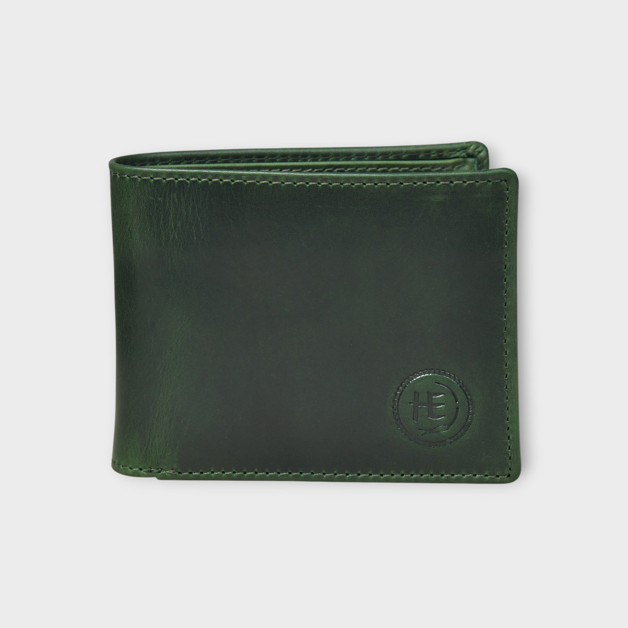 Timeless Leather Wallet | Handcrafted RFID-Blocking Bifold - Rich Green