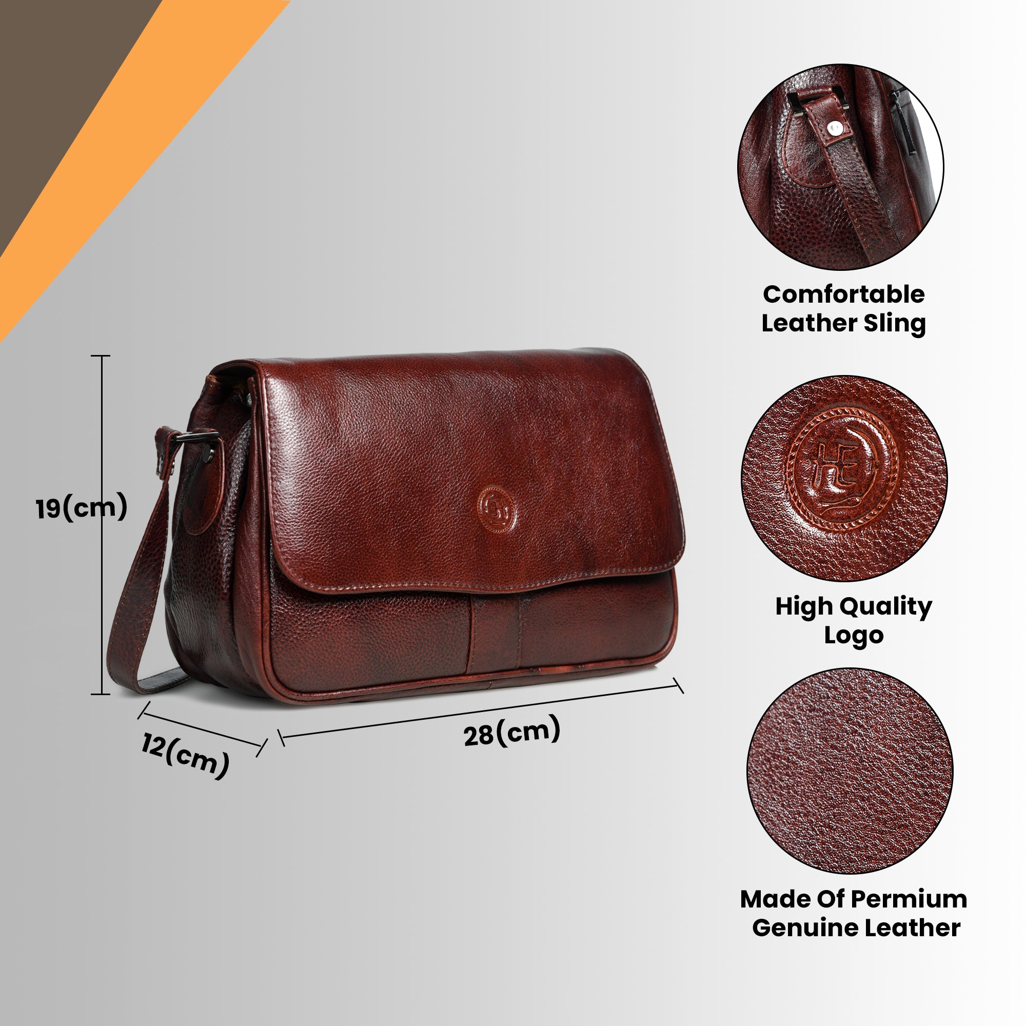 Midnight Opulence Satchel - Tan Colour