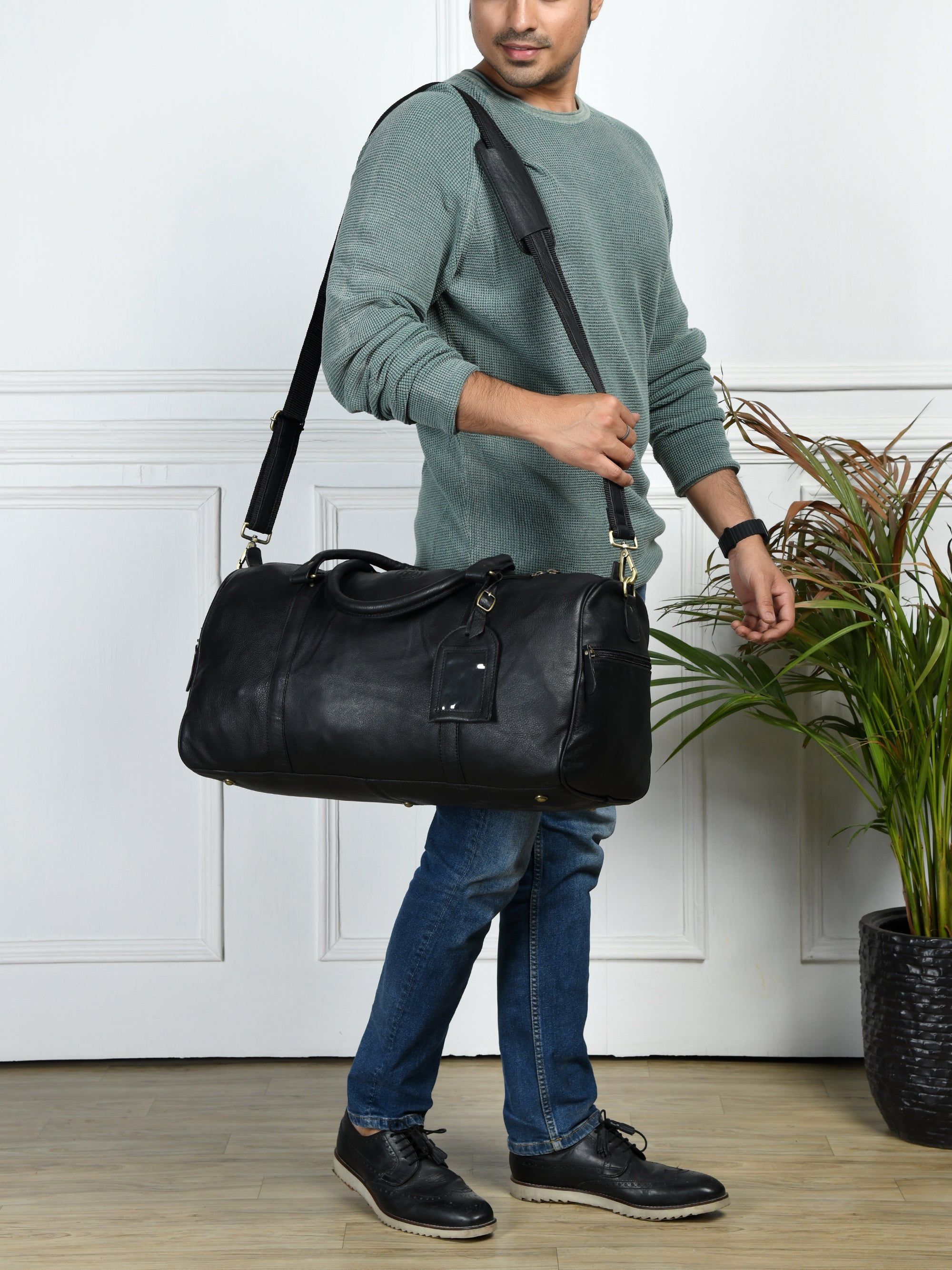 The Voyager Leather Travel Duffel Bag