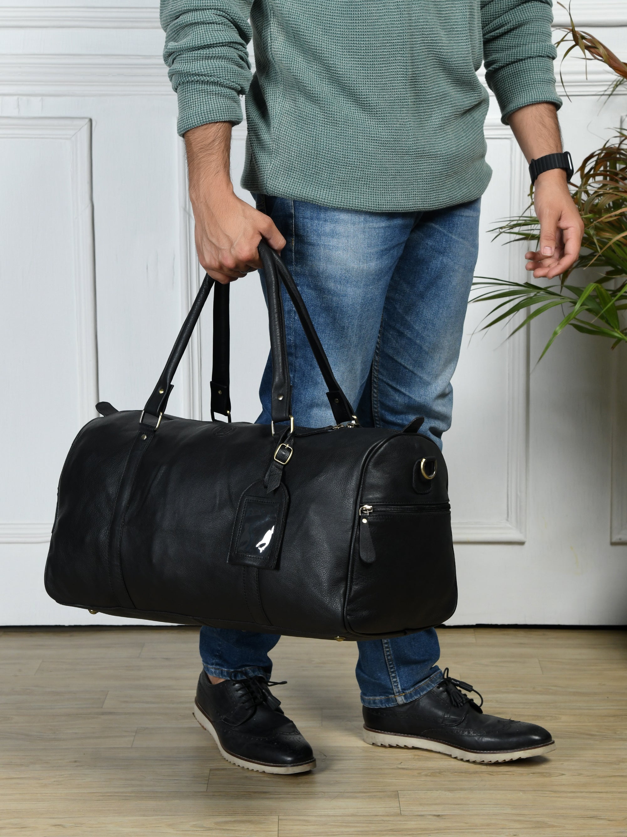 The Voyager Leather Travel Duffel Bag