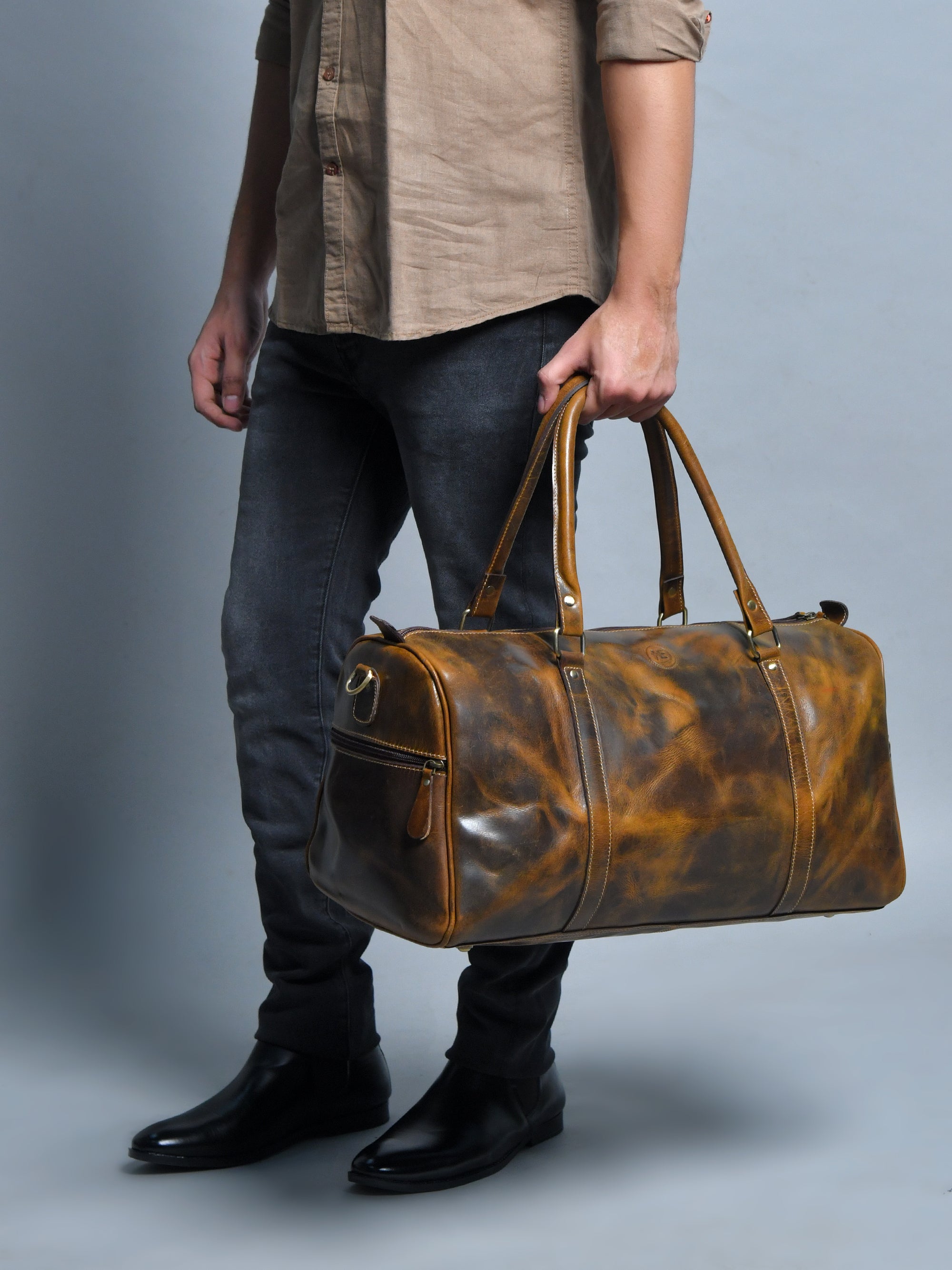 Voyager Vintage Leather Duffel Bag