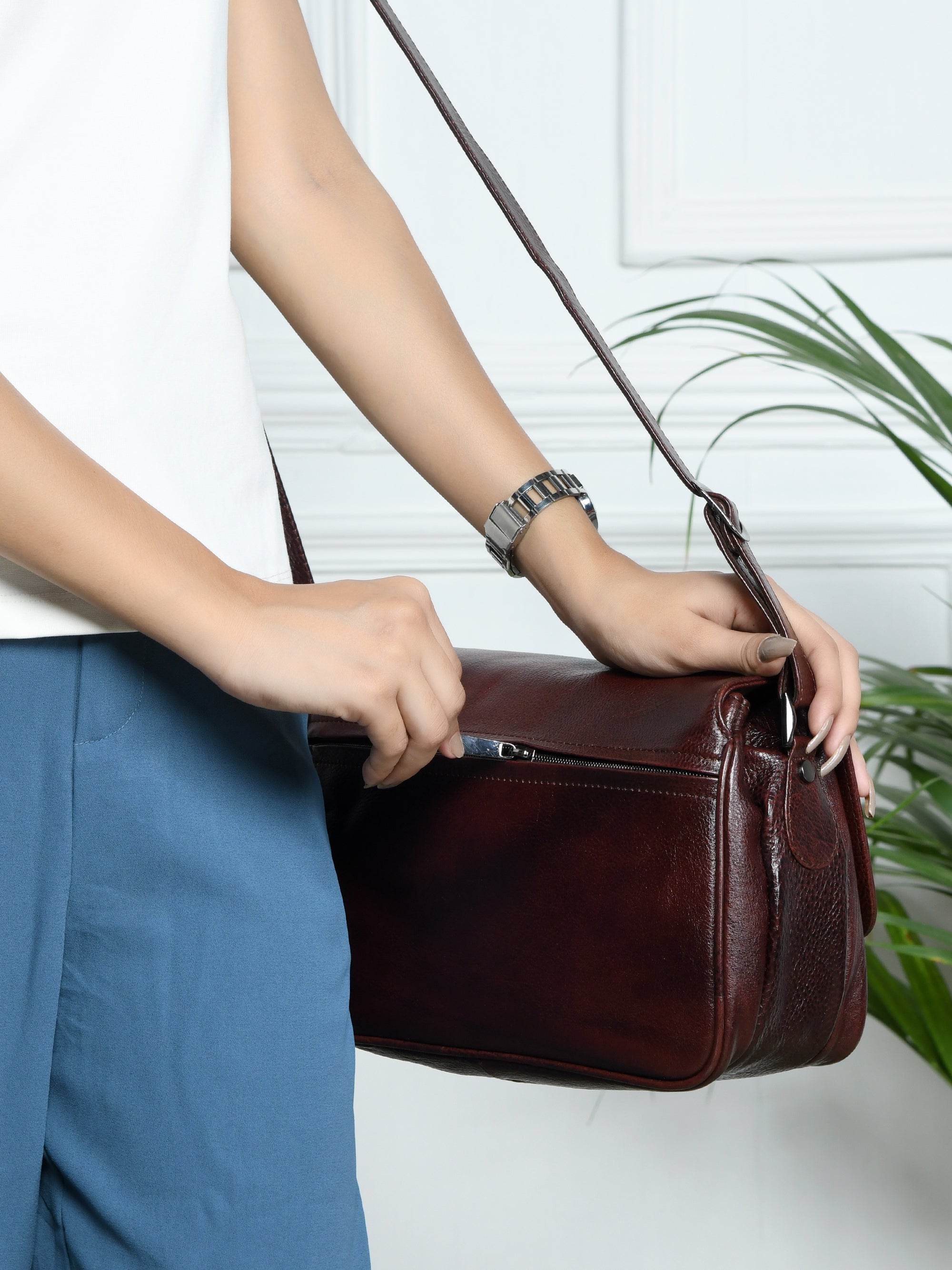 Midnight Opulence Satchel - Tan Colour