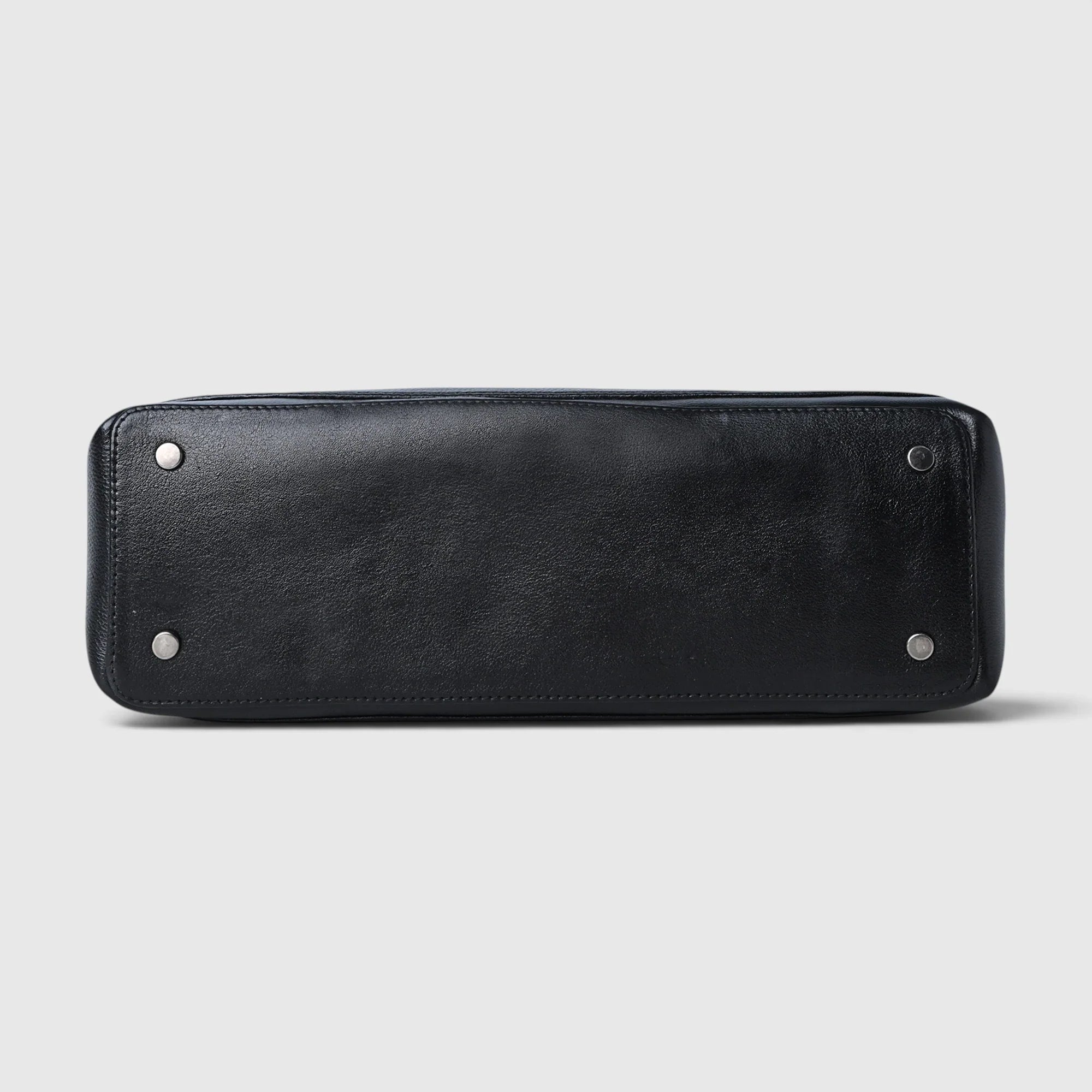 Elena Leather Shoulder Bag - Black Colour