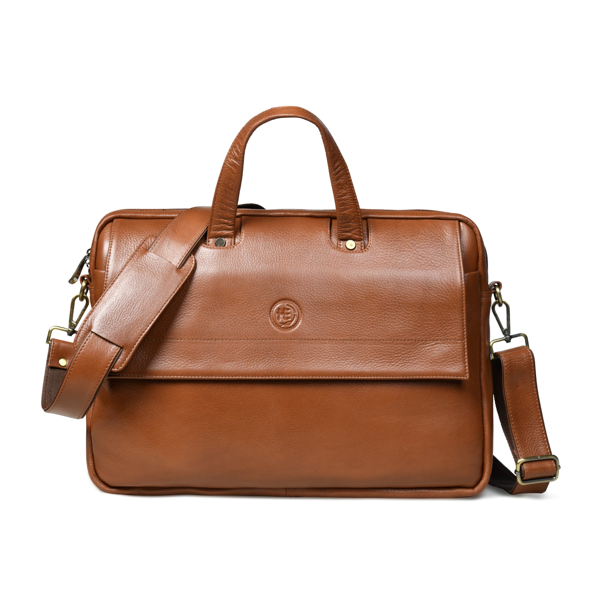 Executive Edge Leather Laptop Briefcase