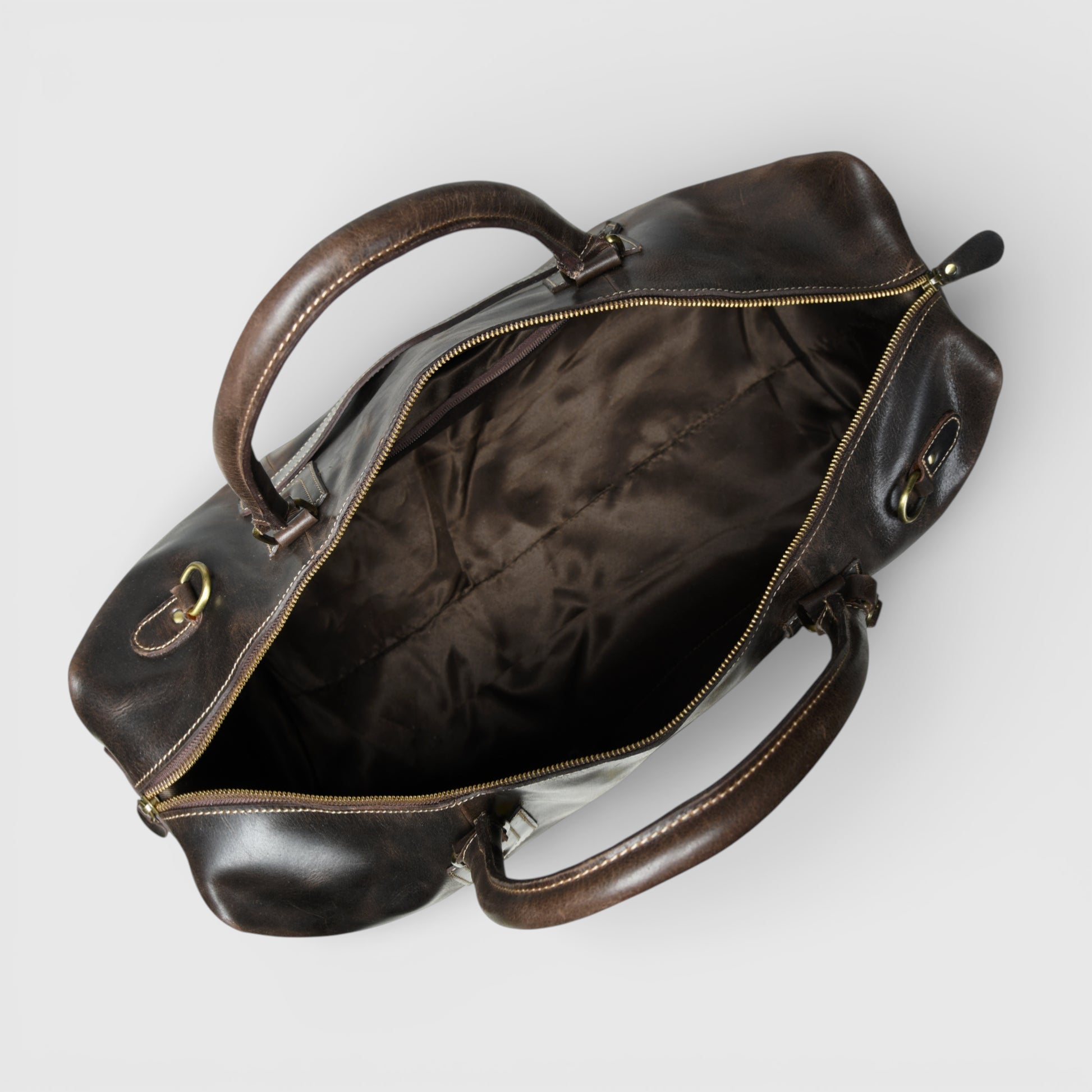The Regent Voyager – Vintage Leather Travel Duffle - Expresso brown