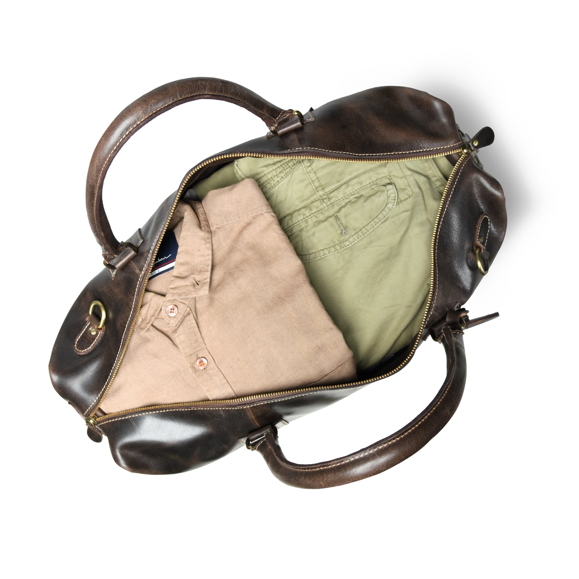 The Regent Voyager – Vintage Leather Travel Duffle - Tan Colour