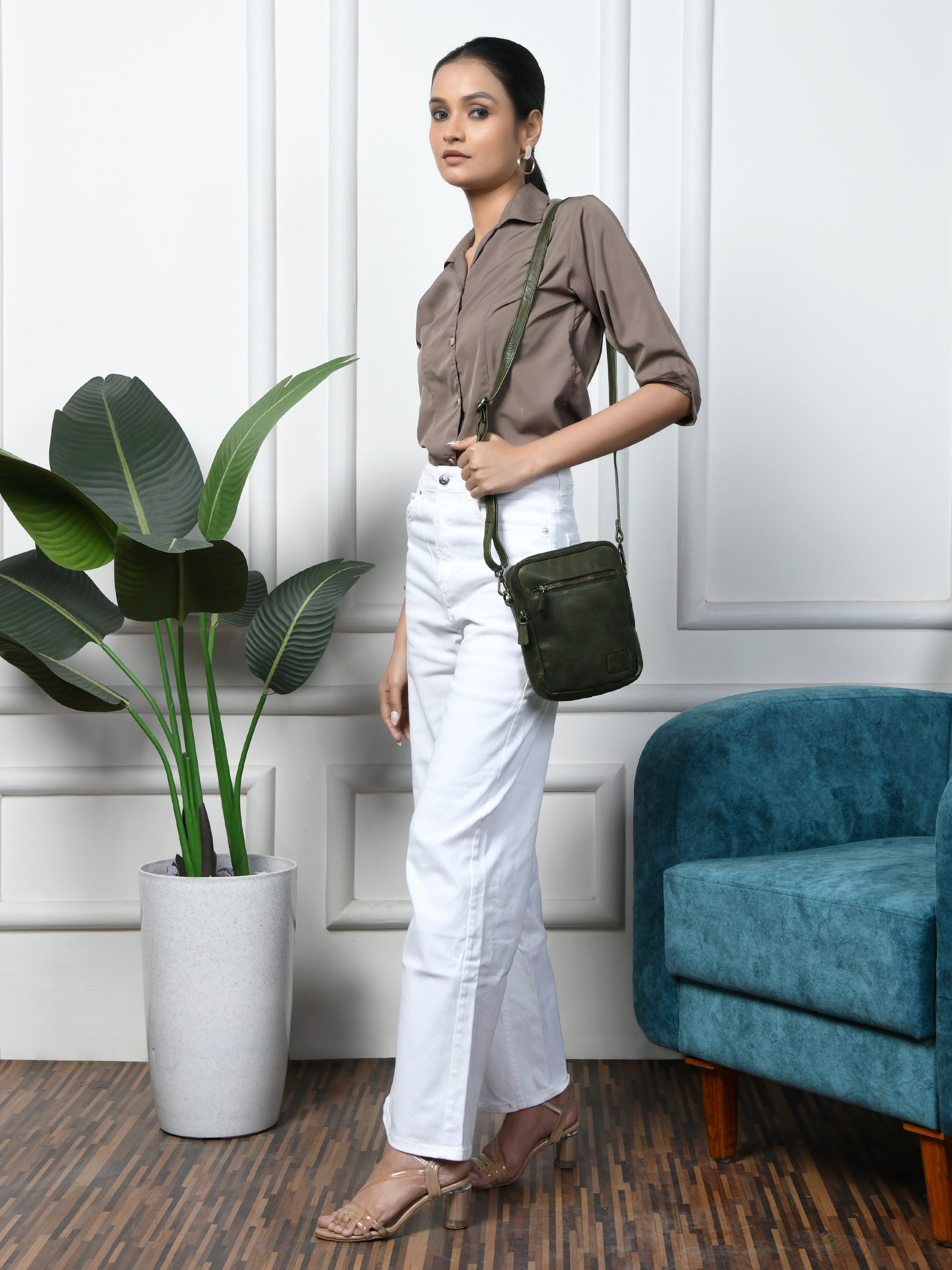 OxBlood Trail Leather Sling Bag