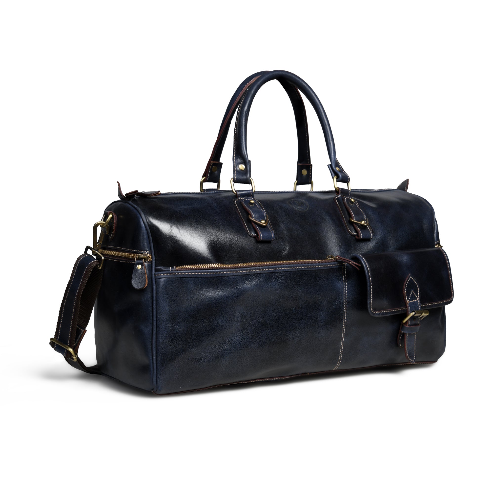 The Odyssey Leather Travel Duffel - Black Colour
