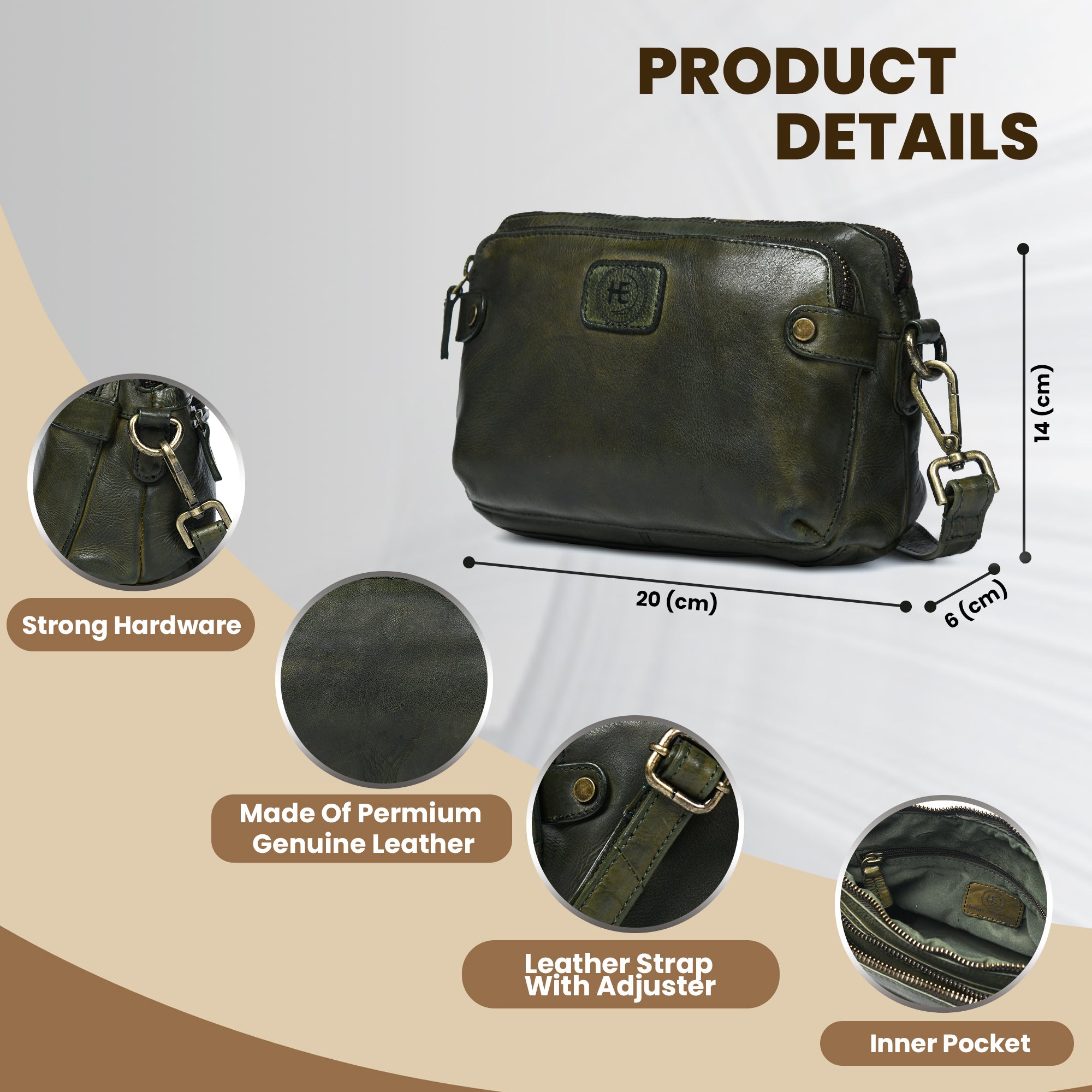 Classic Cognac Leather Women's Handbag