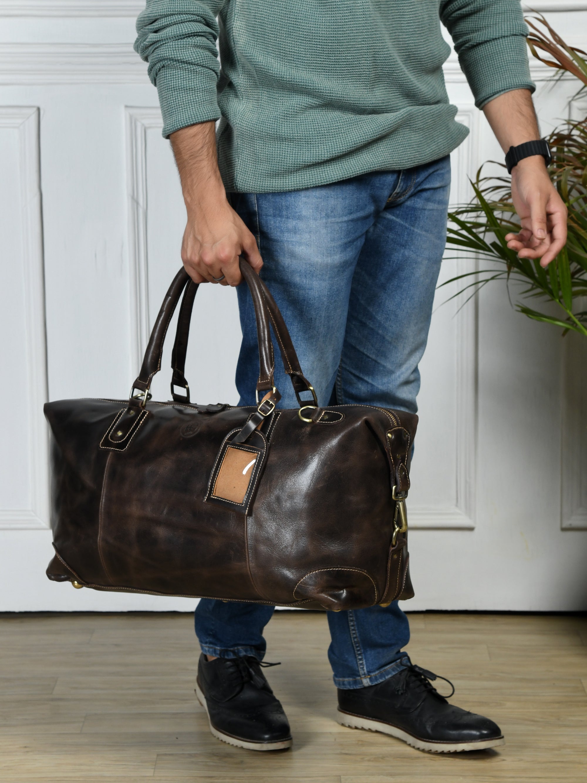 The Regent Voyager – Vintage Leather Travel Duffle - Tan Colour