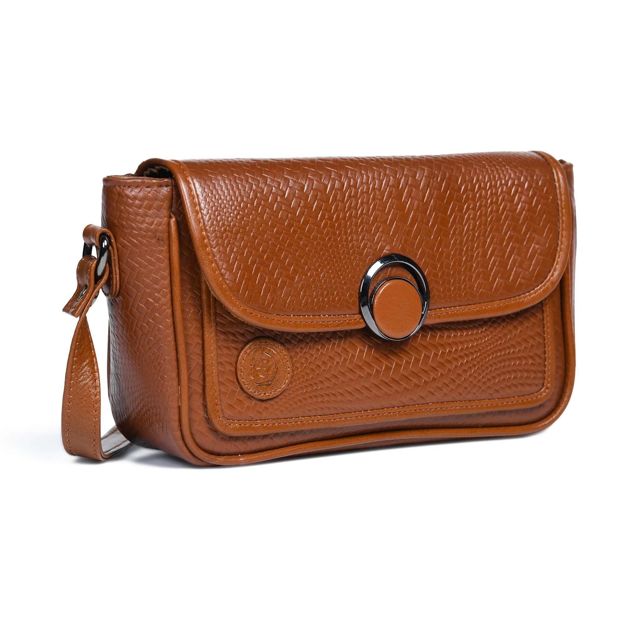 Chic Leather Women's Handbag - Tan Colour