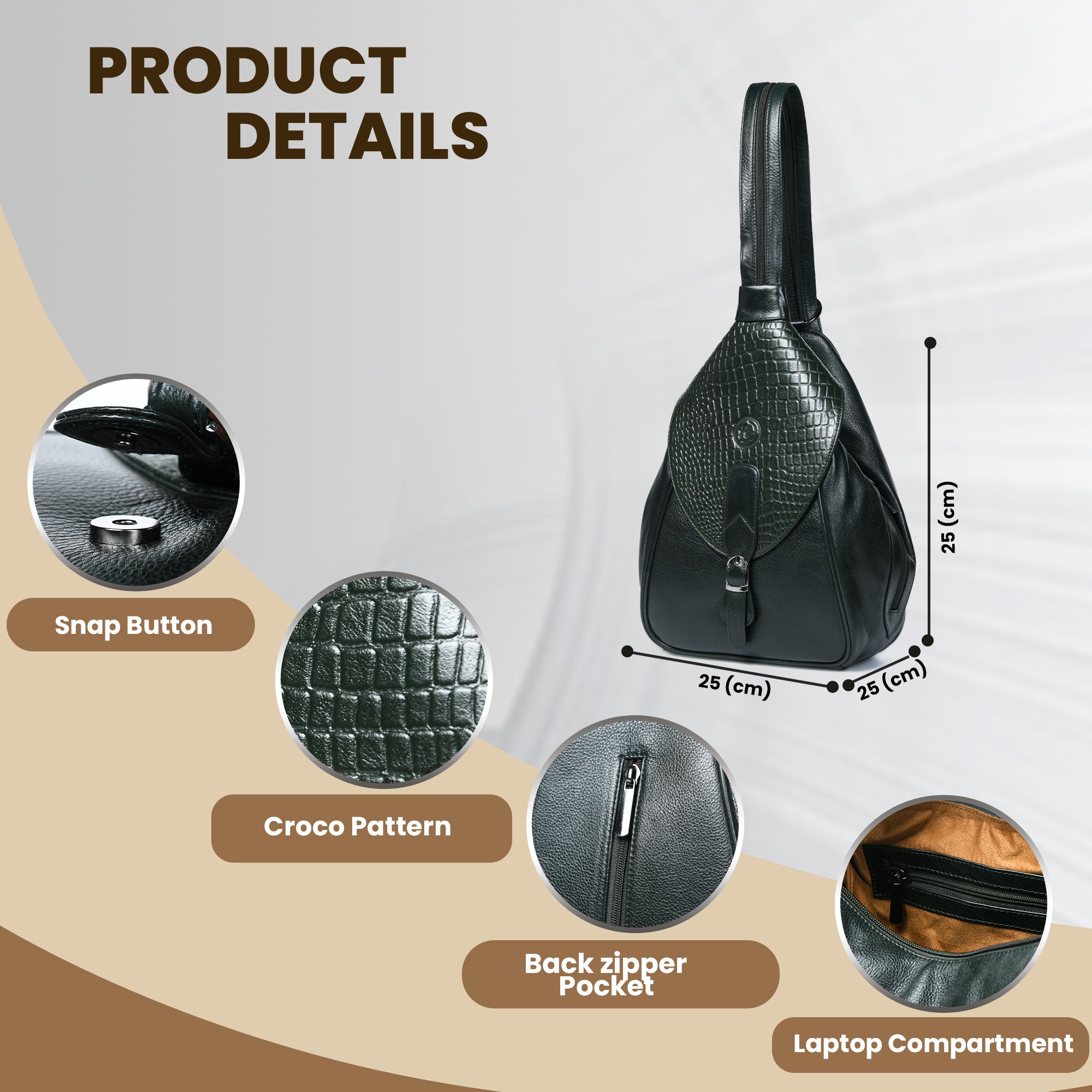 Maroon Croco Leather Shoulder Bag