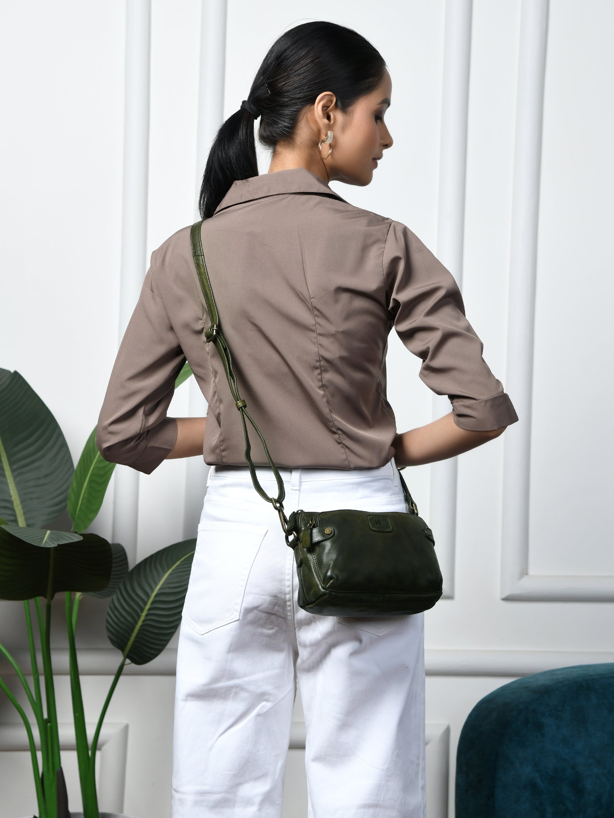 Classic Cognac Leather Women's Handbag