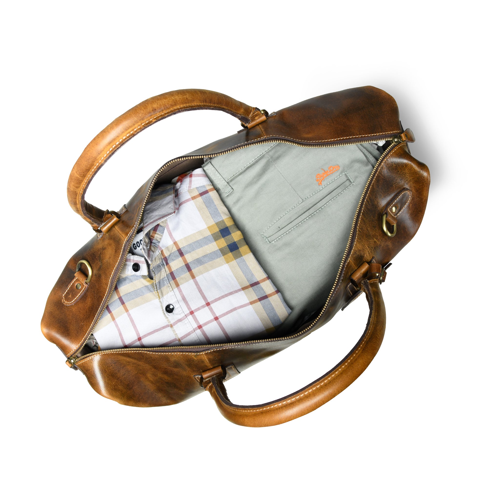 The Regent Voyager – Vintage Leather Travel Duffle Bag