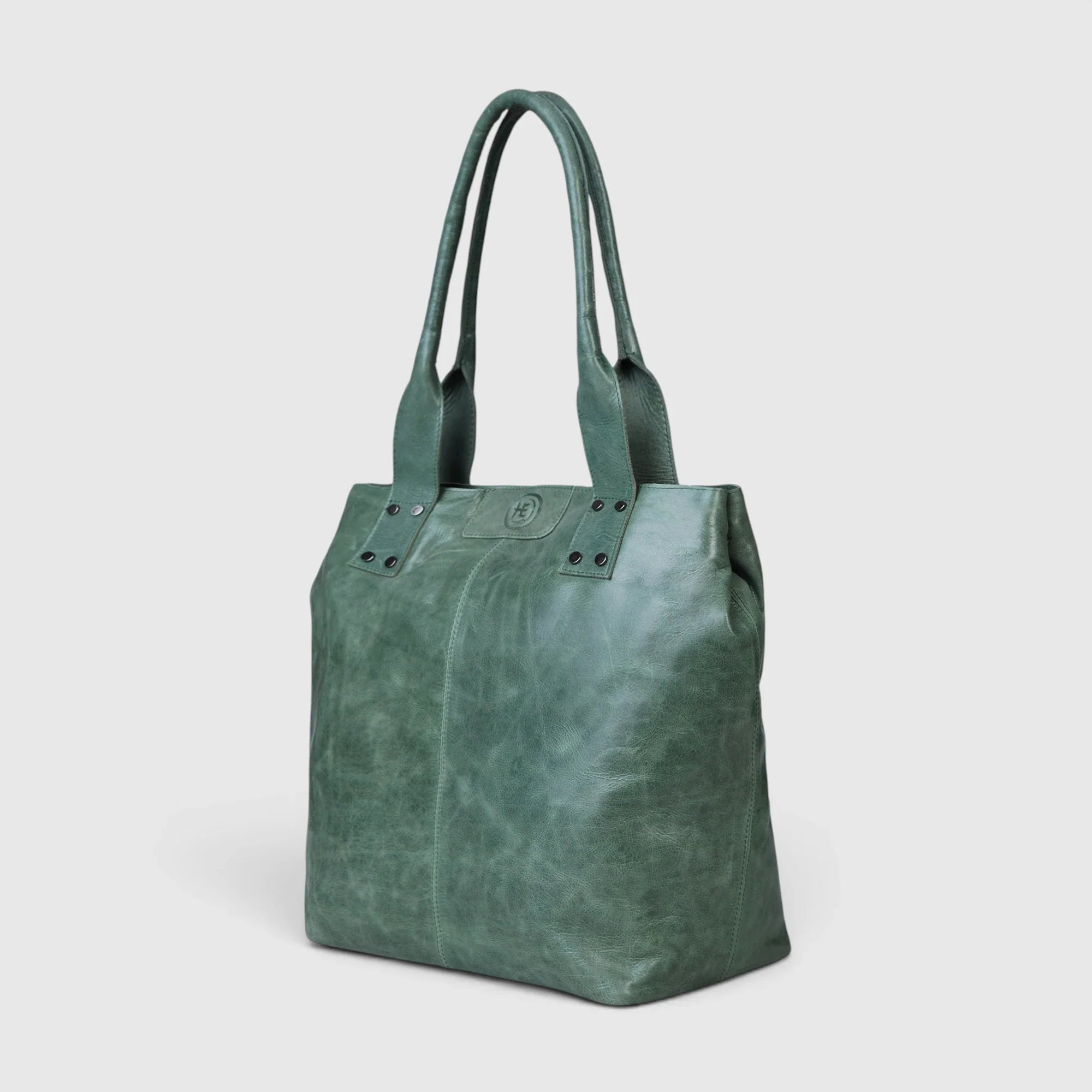 Aurelia Leather Carryall – Deep Moss