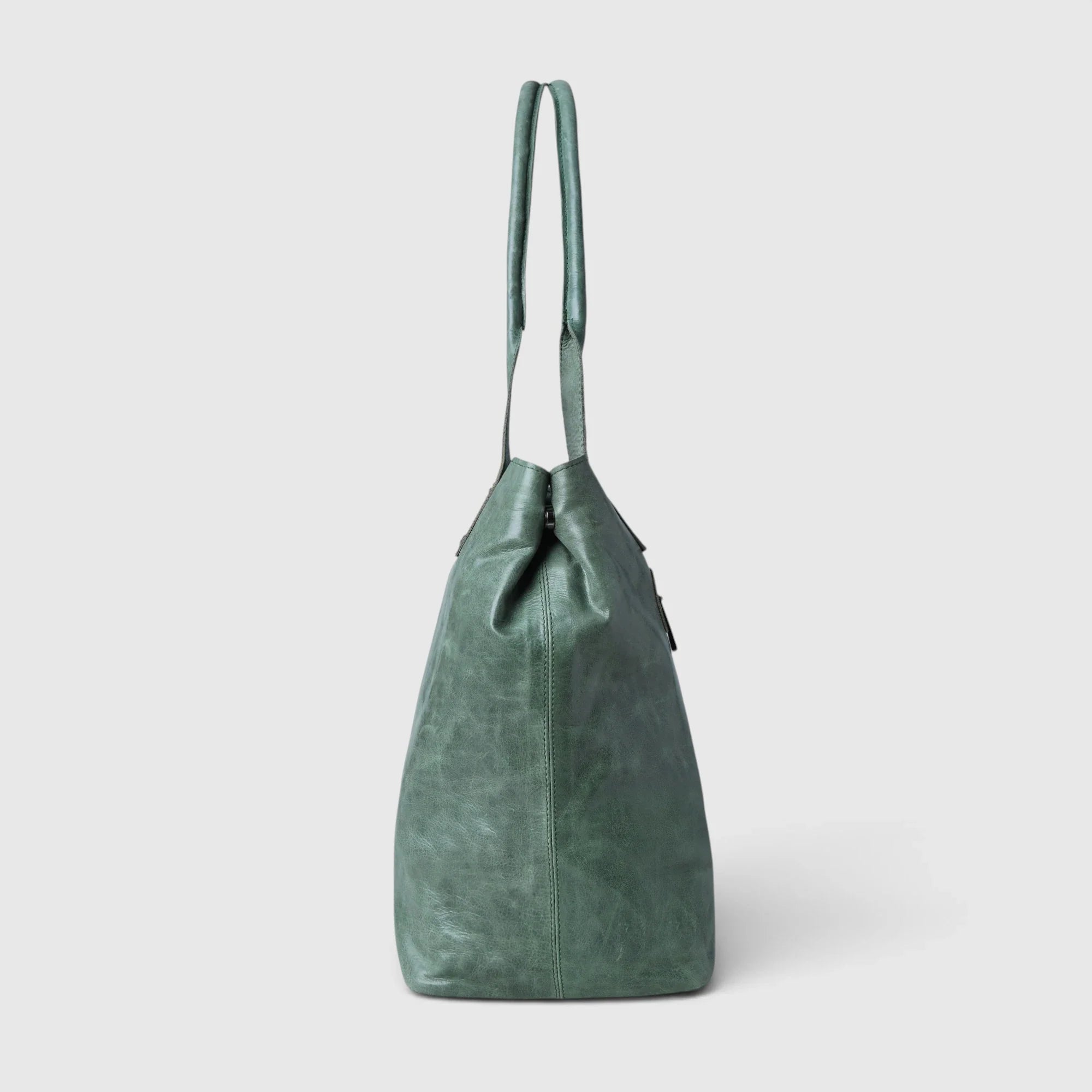 Aurelia Leather Carryall – Deep Moss