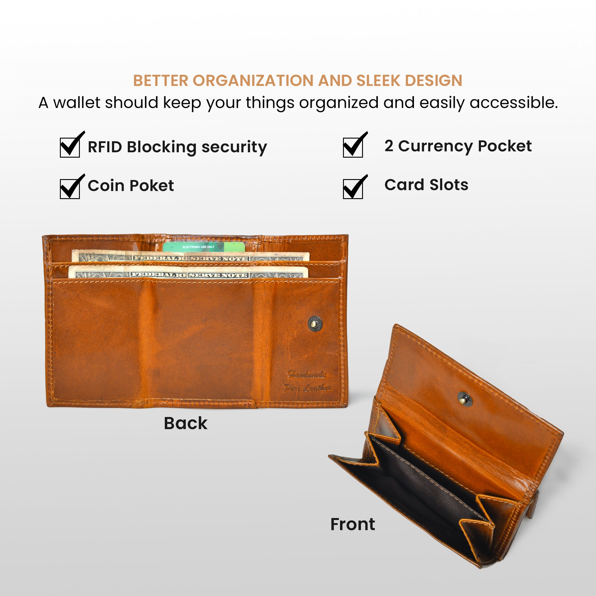 Heritage Buffalo Leather Bifold Wallet