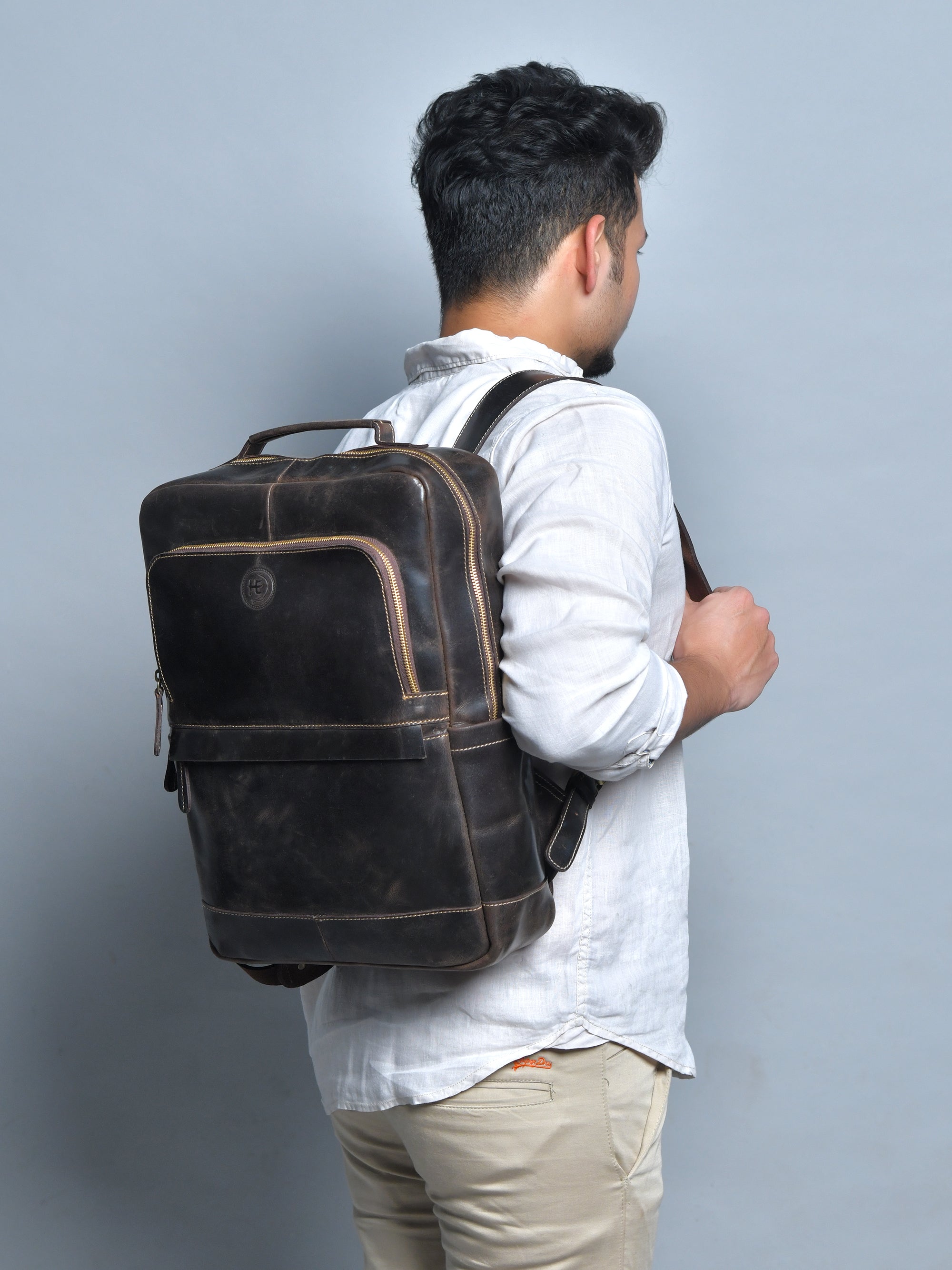 Alpine Vintage Leather Laptop Backpack