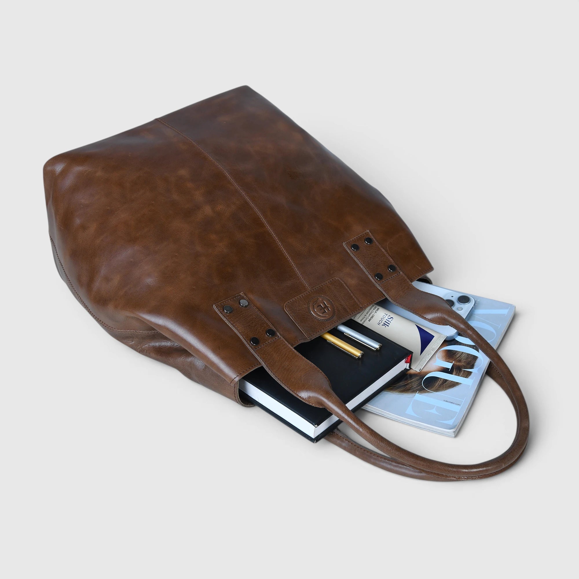 Aurelia Leather Carryall – Heritage Tan