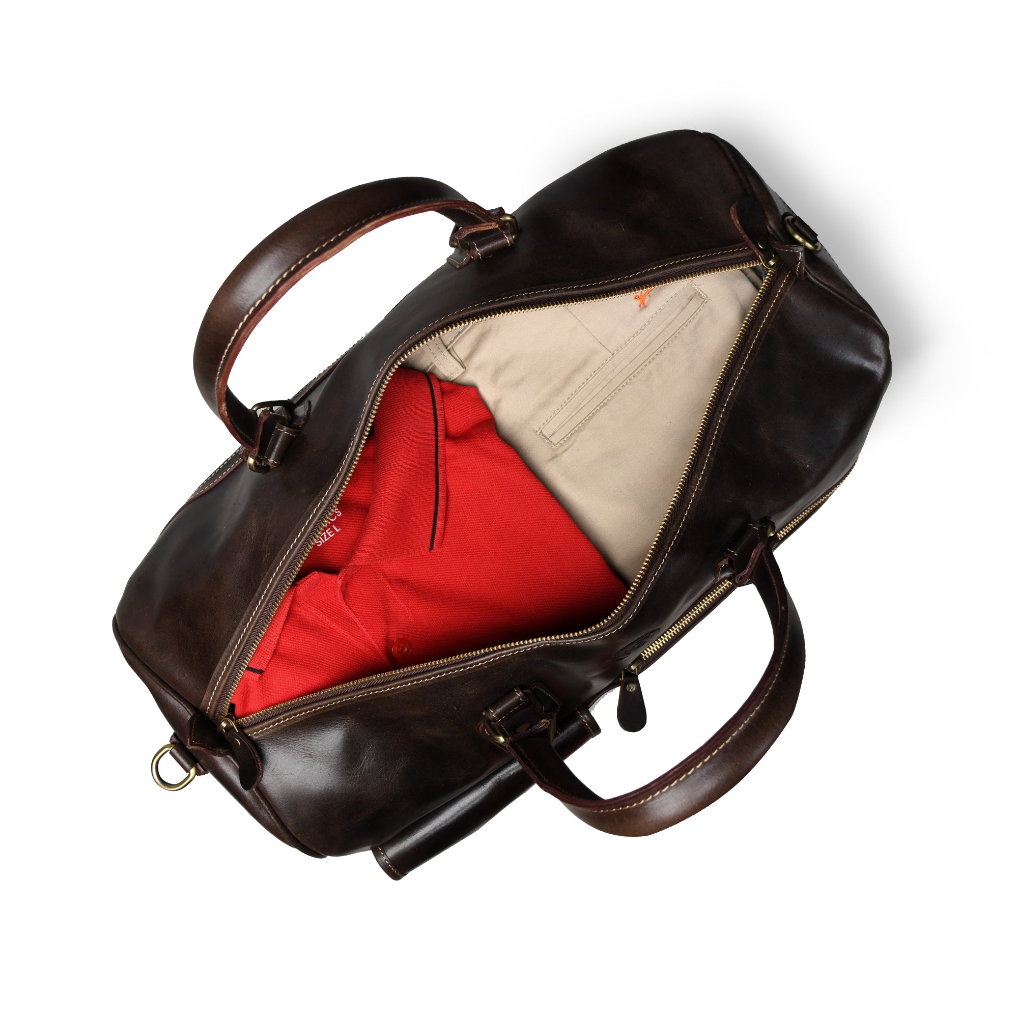 The Odyssey Leather Travel Duffel - Tan Colour