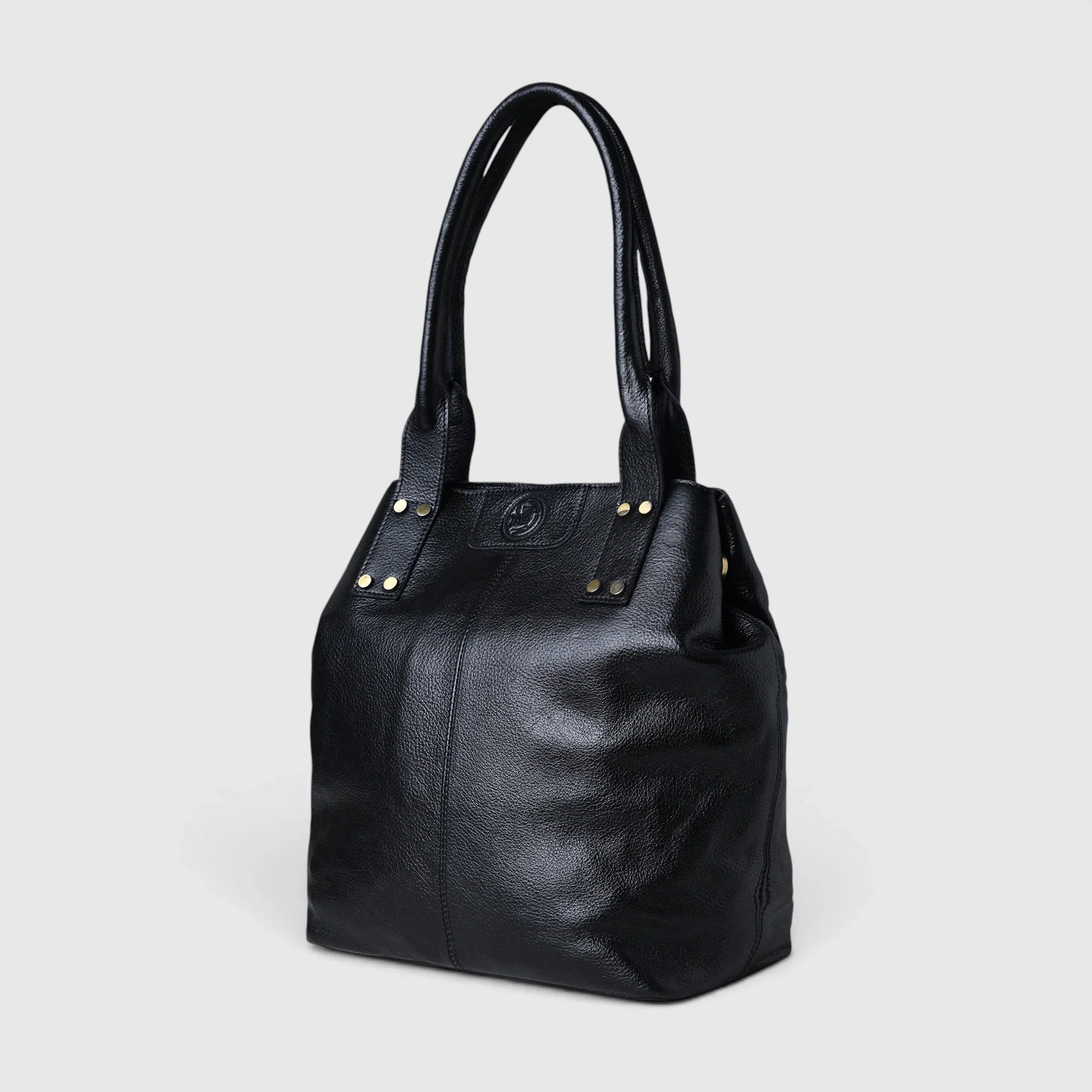 Aurelia Leather Carryall – Onyx Black