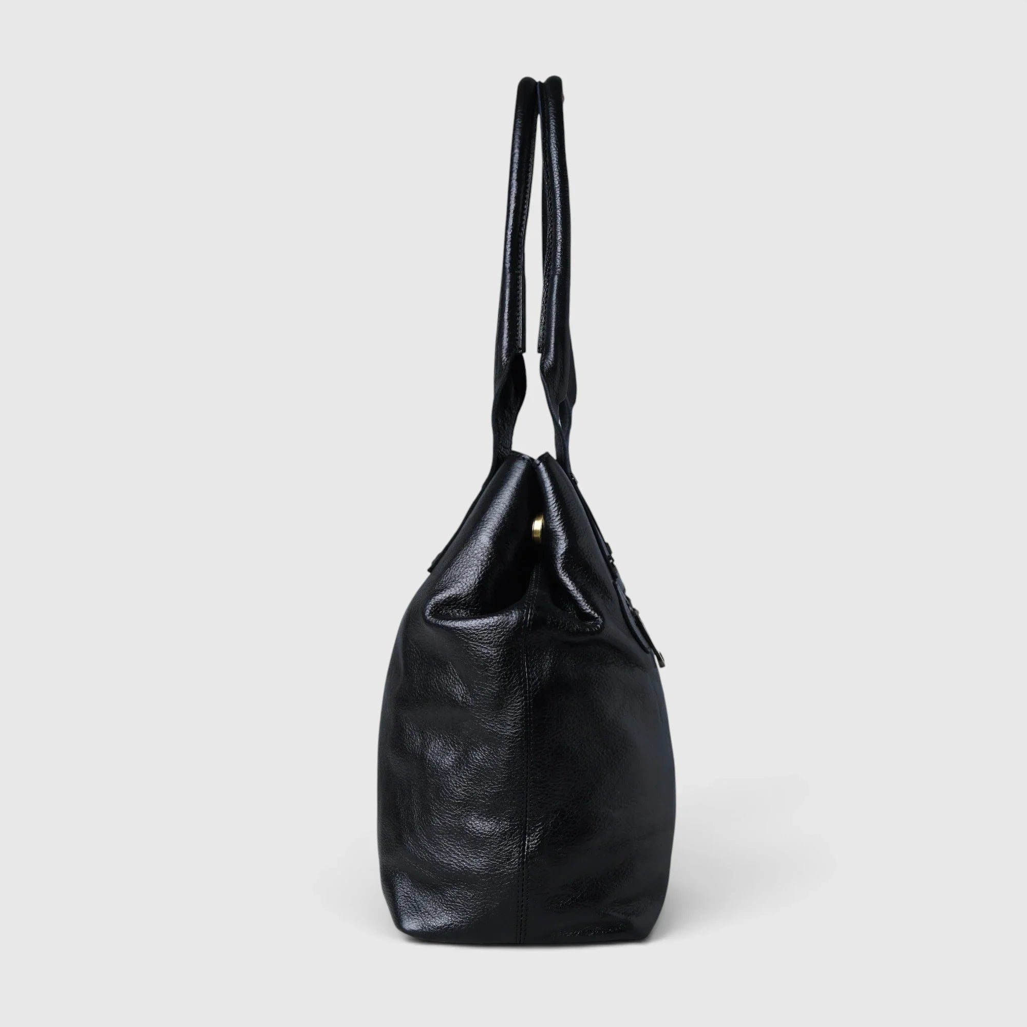Aurelia Leather Carryall – Onyx Black