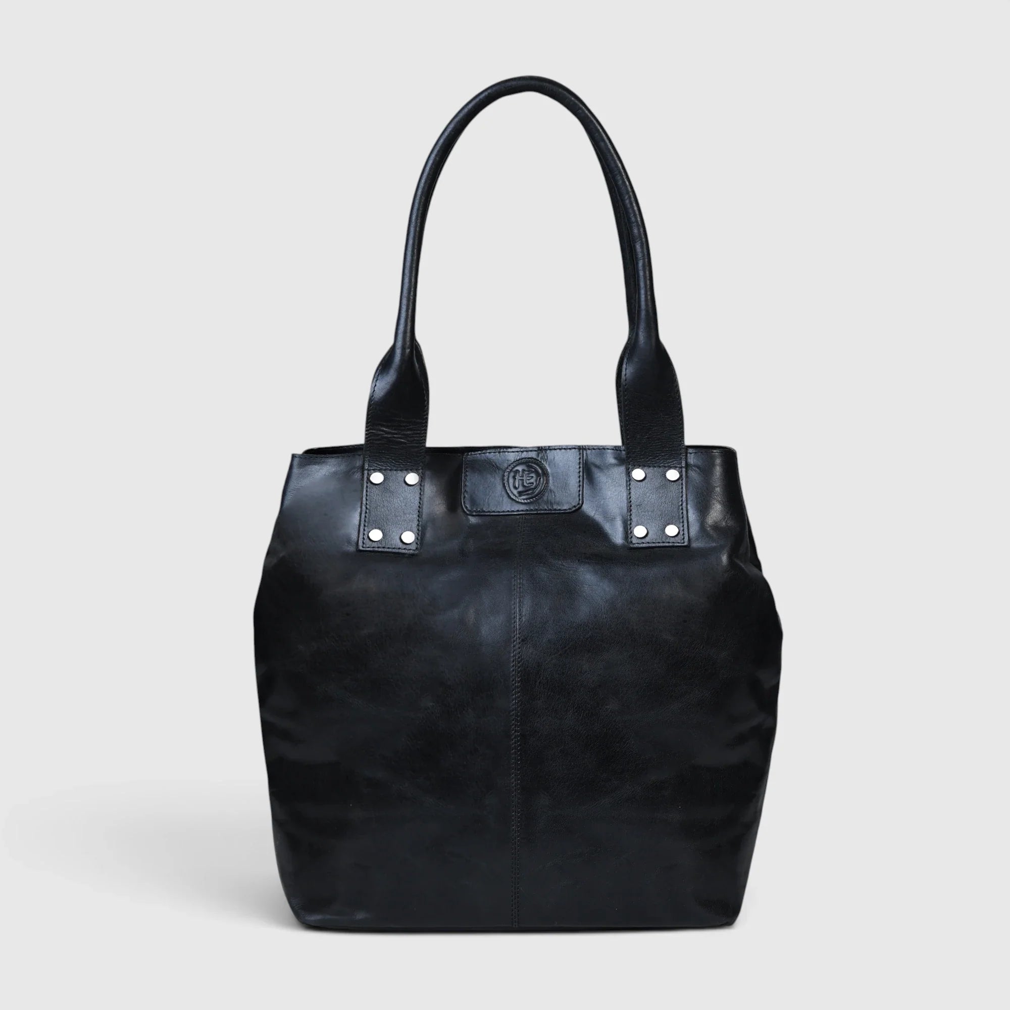 Aurelia Leather Carryall – Onyx Black