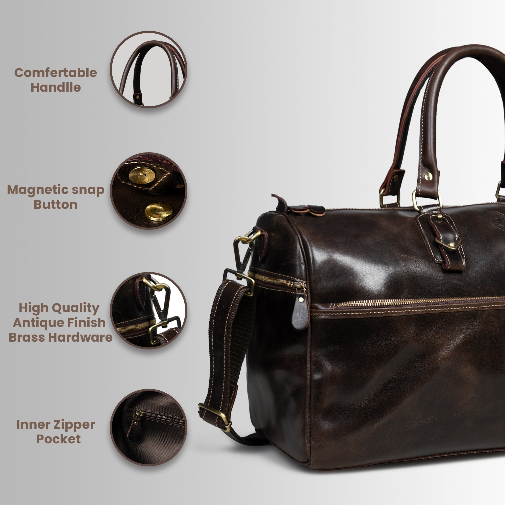 The Odyssey Leather Travel Duffel Bag