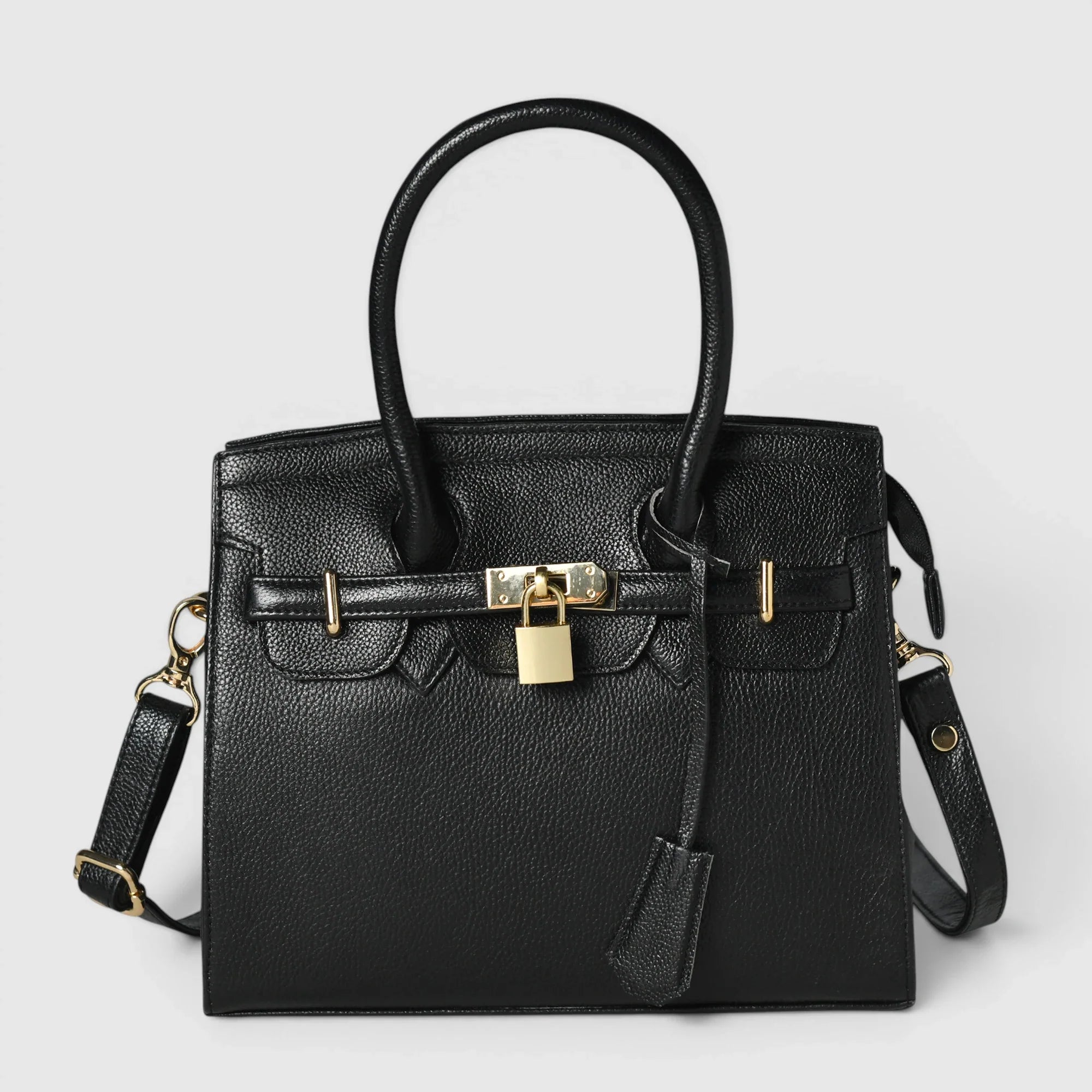 Milan Structured Handbag - Midnight Black