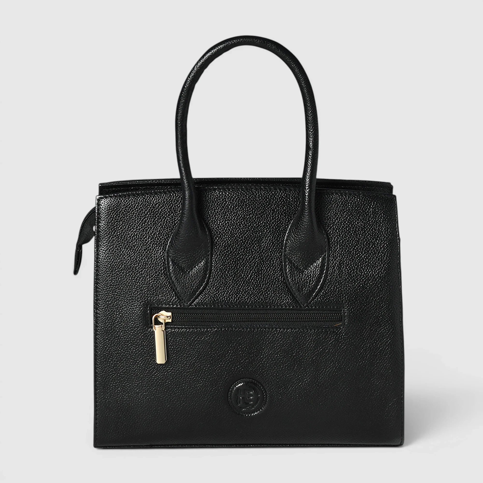 Milan Structured Handbag - Midnight Black