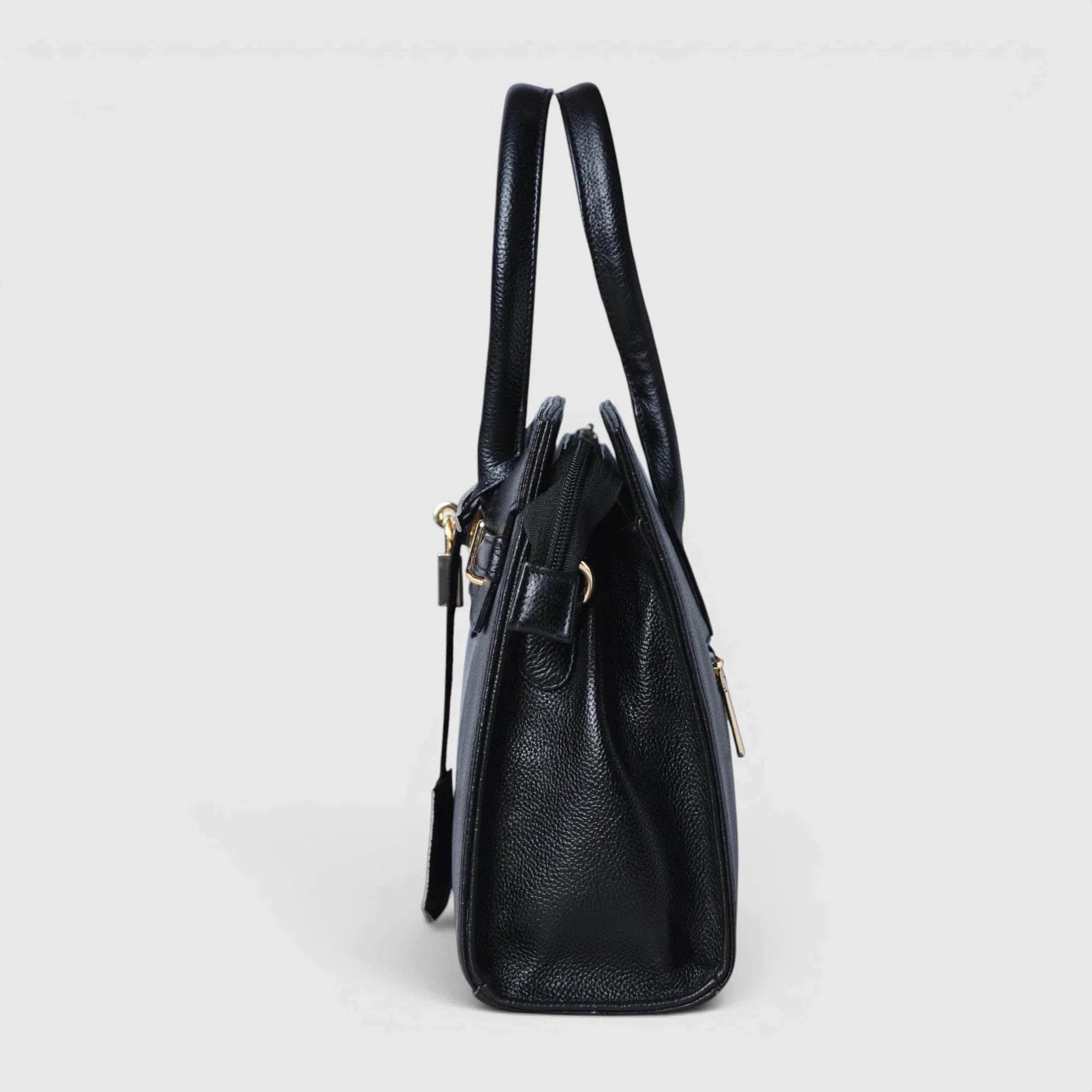 Milan Structured Handbag - Midnight Black
