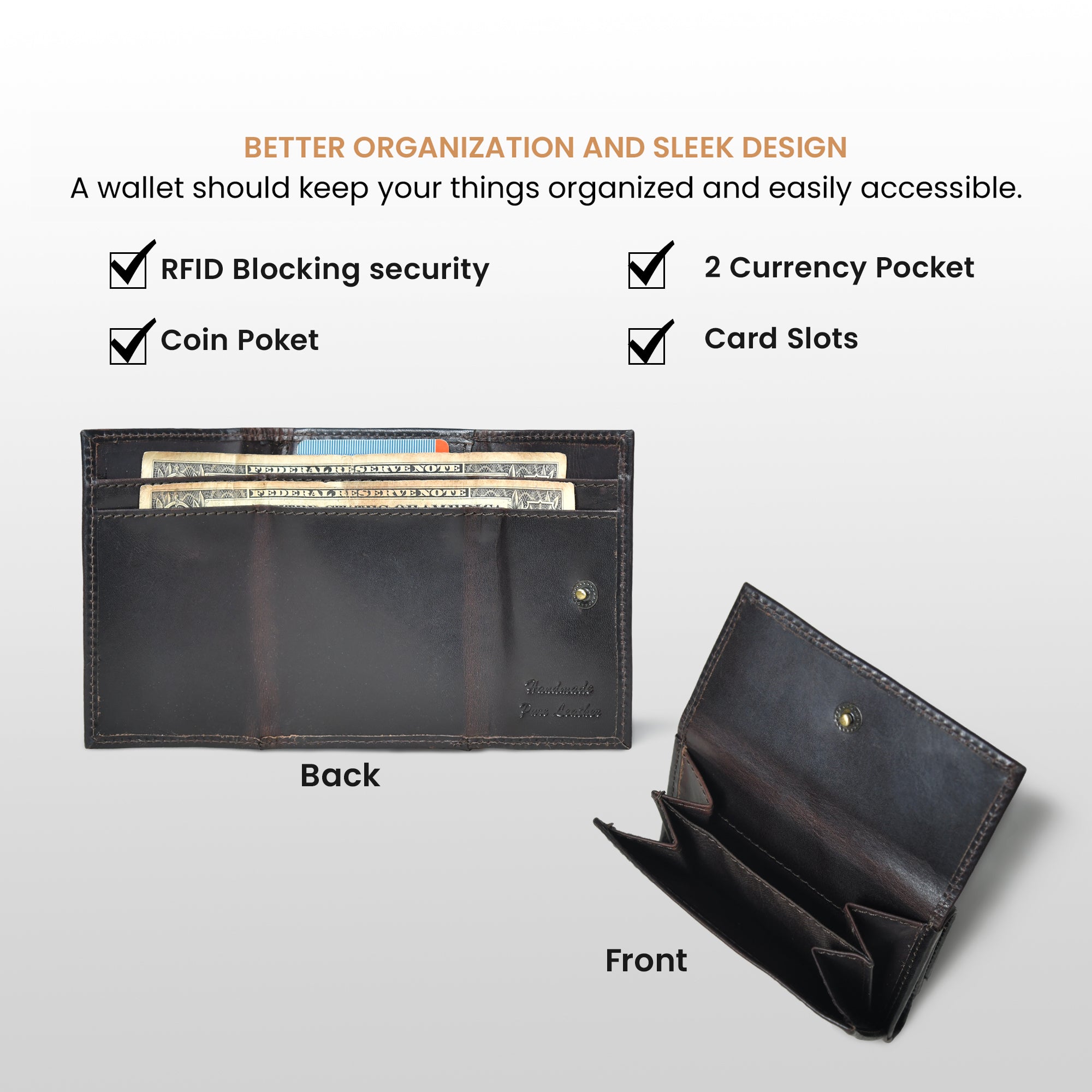 Heritage Buffalo Leather Bifold Wallet