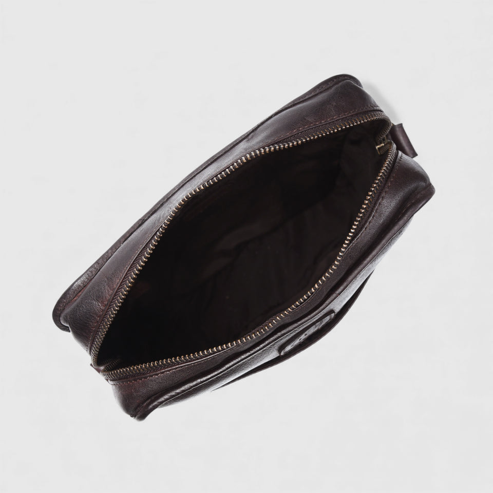 Verdant Trail Leather Sling Bag – Espresso brown