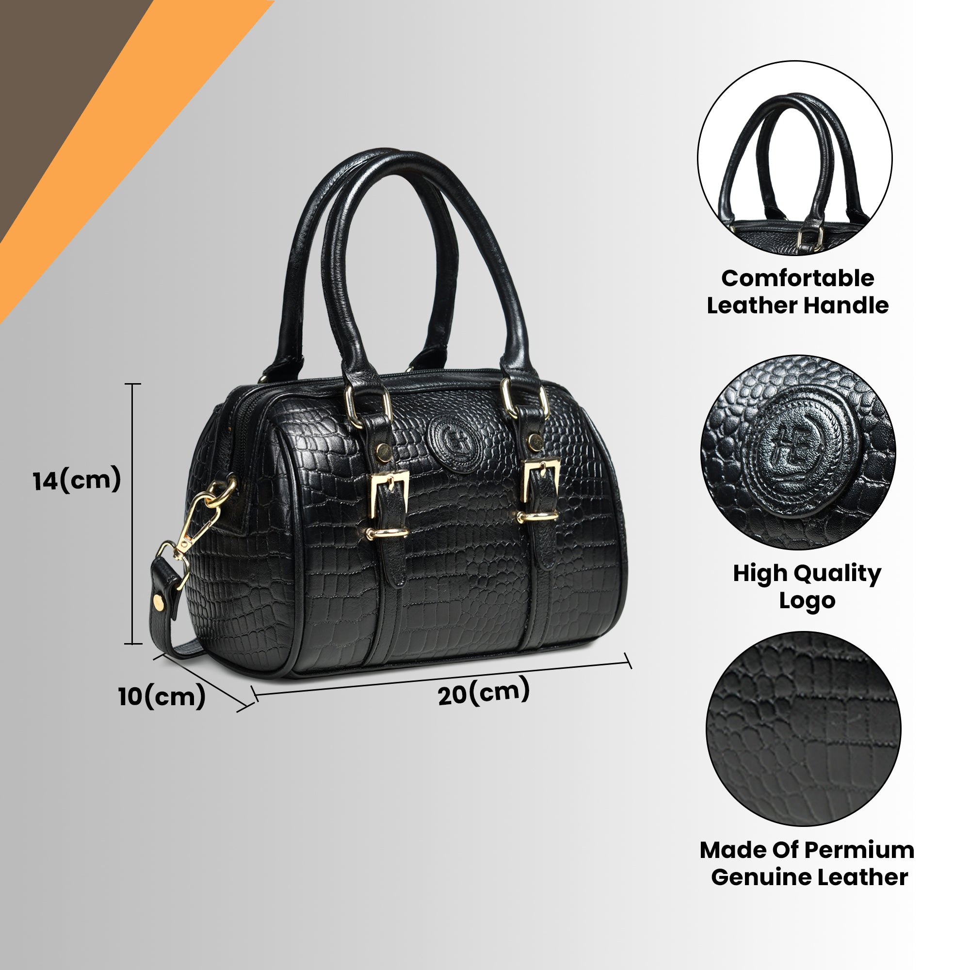 Emerald Luxe Croc Satchel Bag