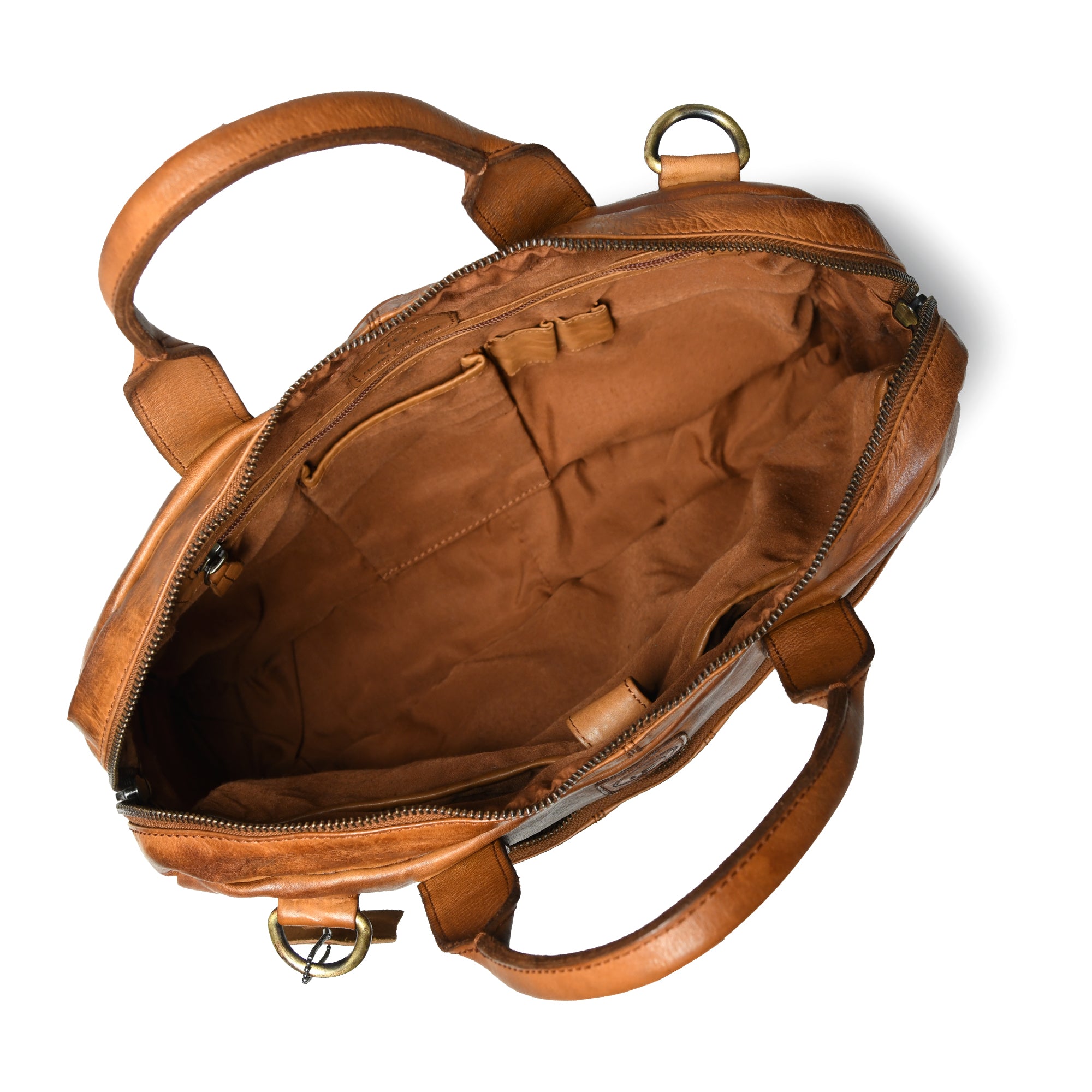 Voyager Premium Leather Laptop Bag - Brown Colour