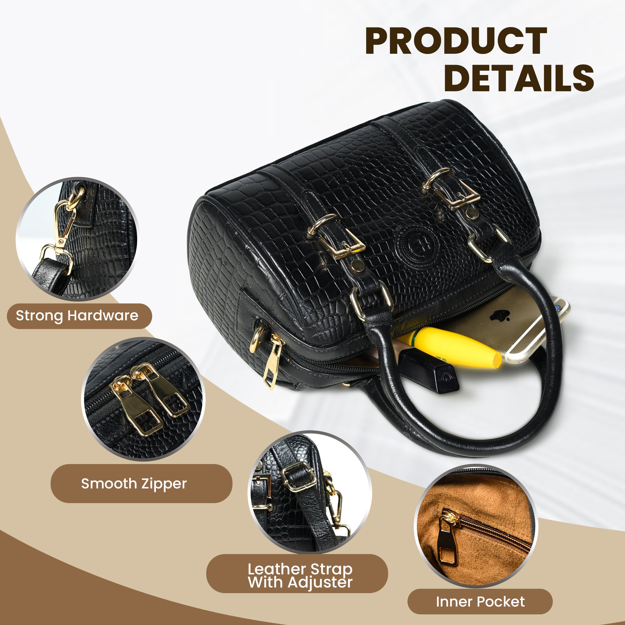 Emerald Luxe Croc Satchel Bag