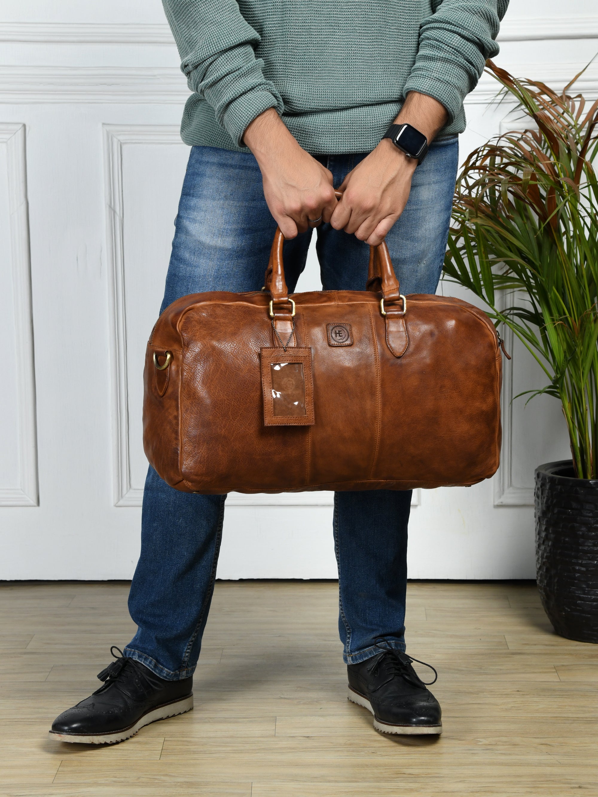 Imperium Luxe Leather Duffel - Brown Colour