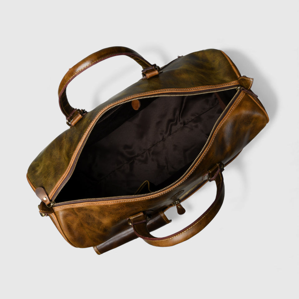 The Odyssey Leather Travel Duffle - Brown Colour