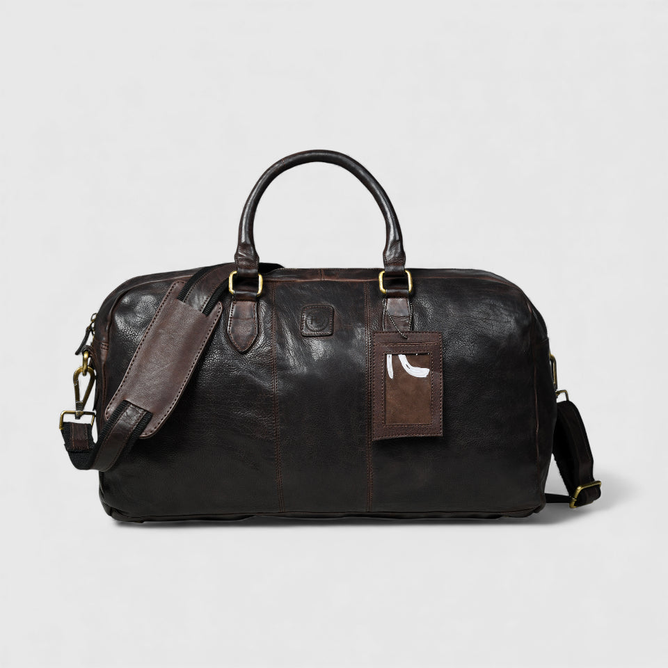 Imperium Luxe Leather Duffle - Maroon Colour