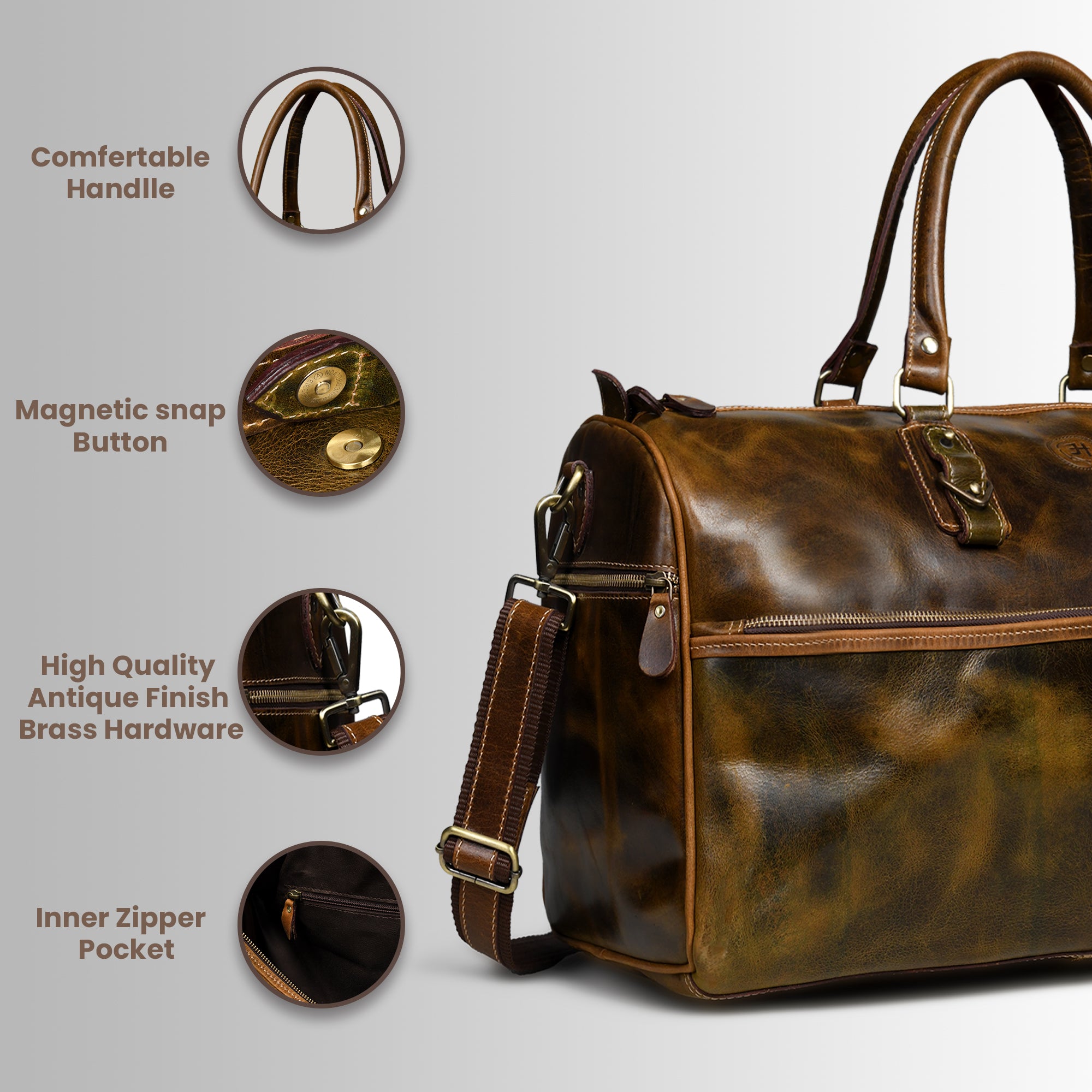 The Odyssey Leather Travel Duffel Bag