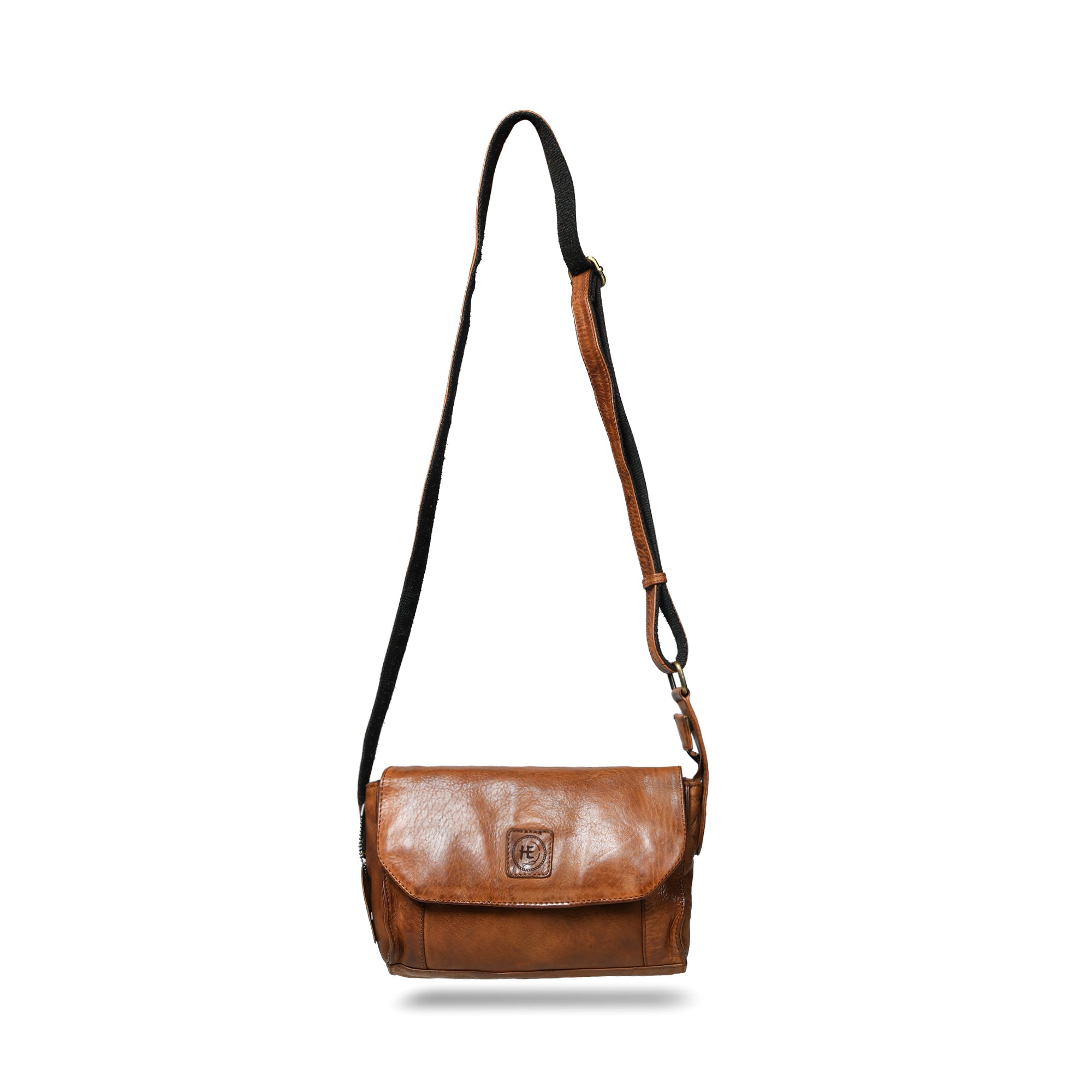 Heritage Leather Crossbody Bag - Brown Colour