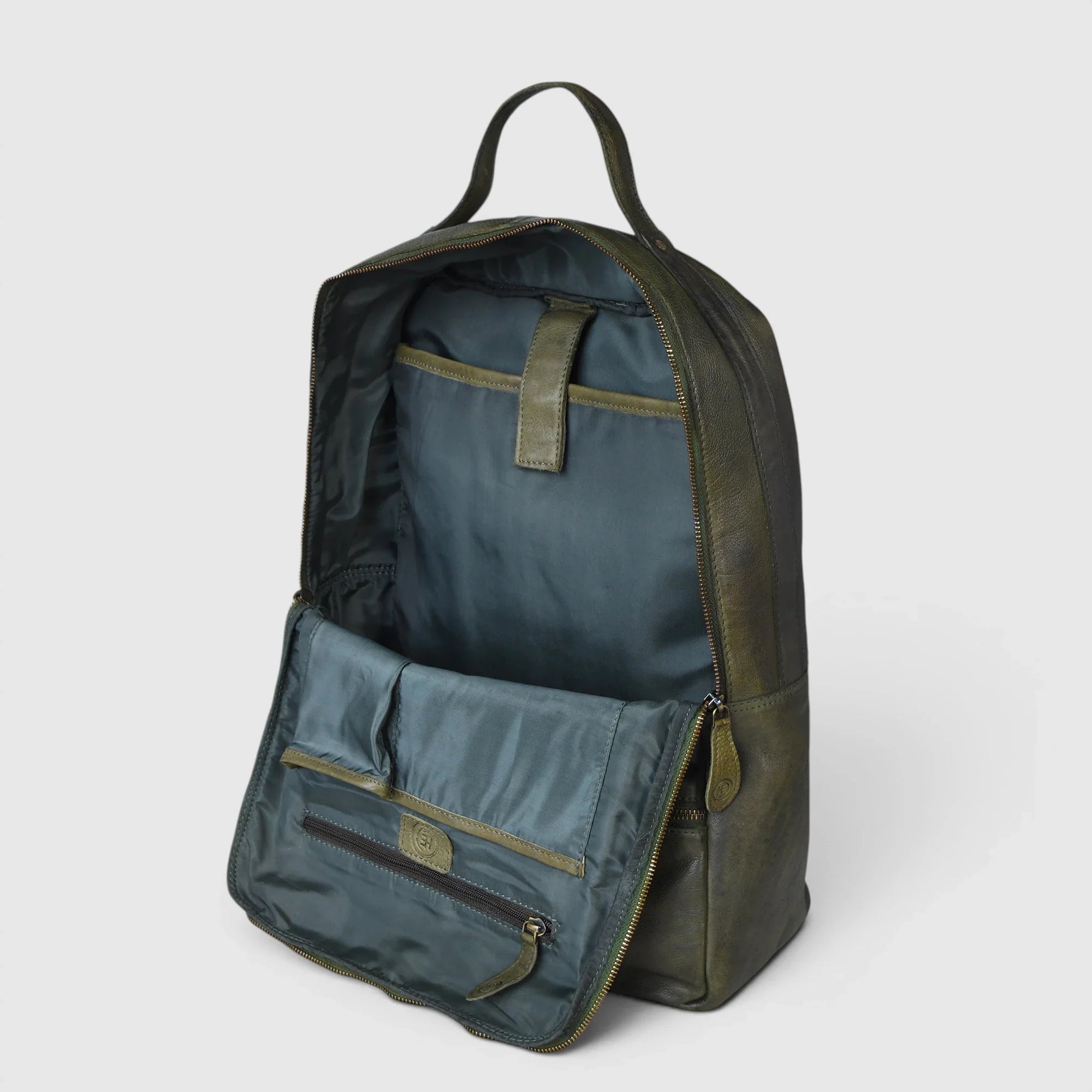 Oakridge Leather Backpack – Forest Green