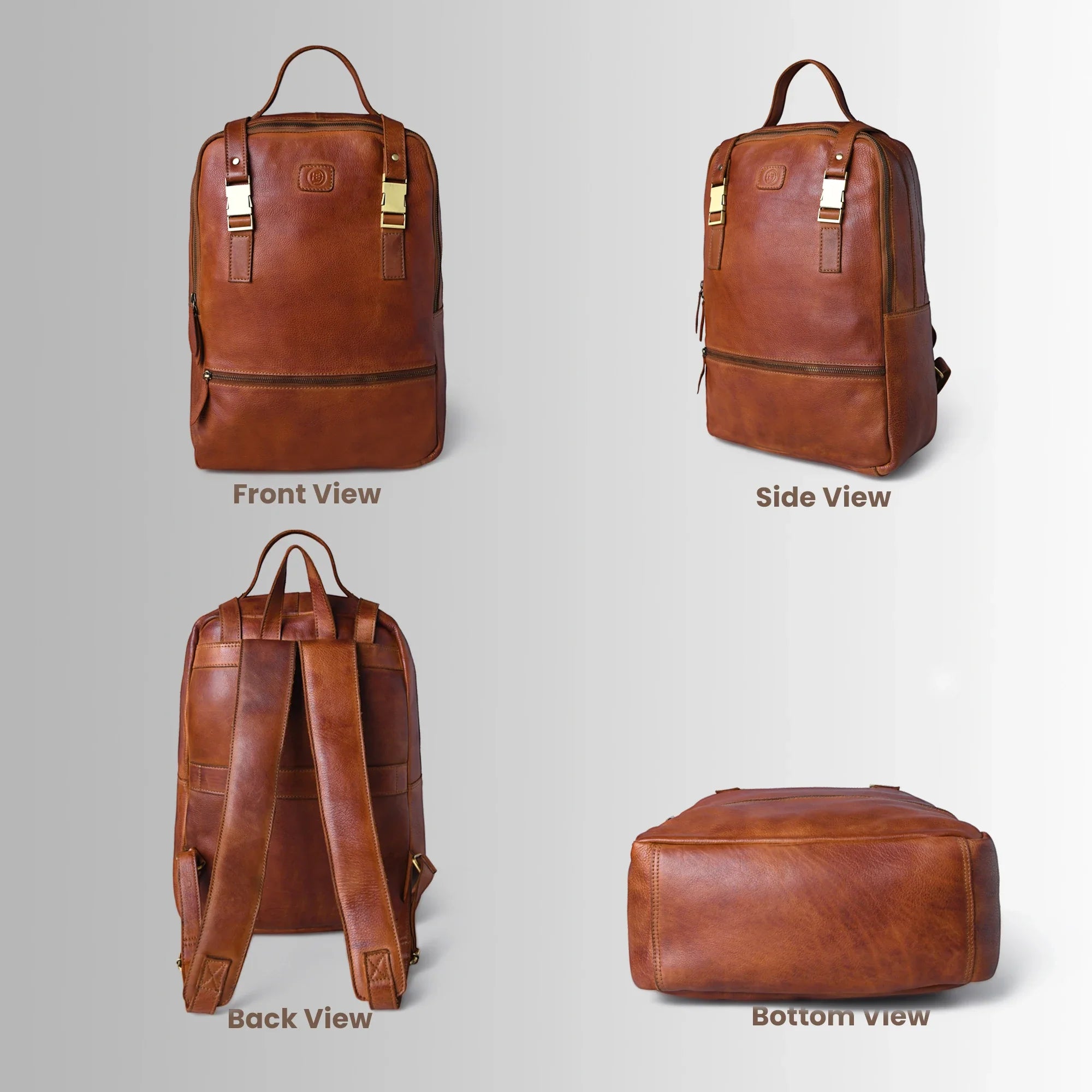 Oakridge Leather Backpack – Vintage Tan