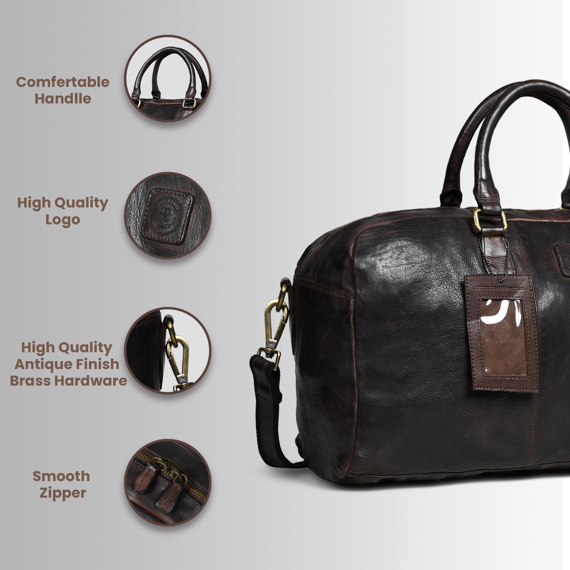 Imperium Luxe Leather Duffel Bag