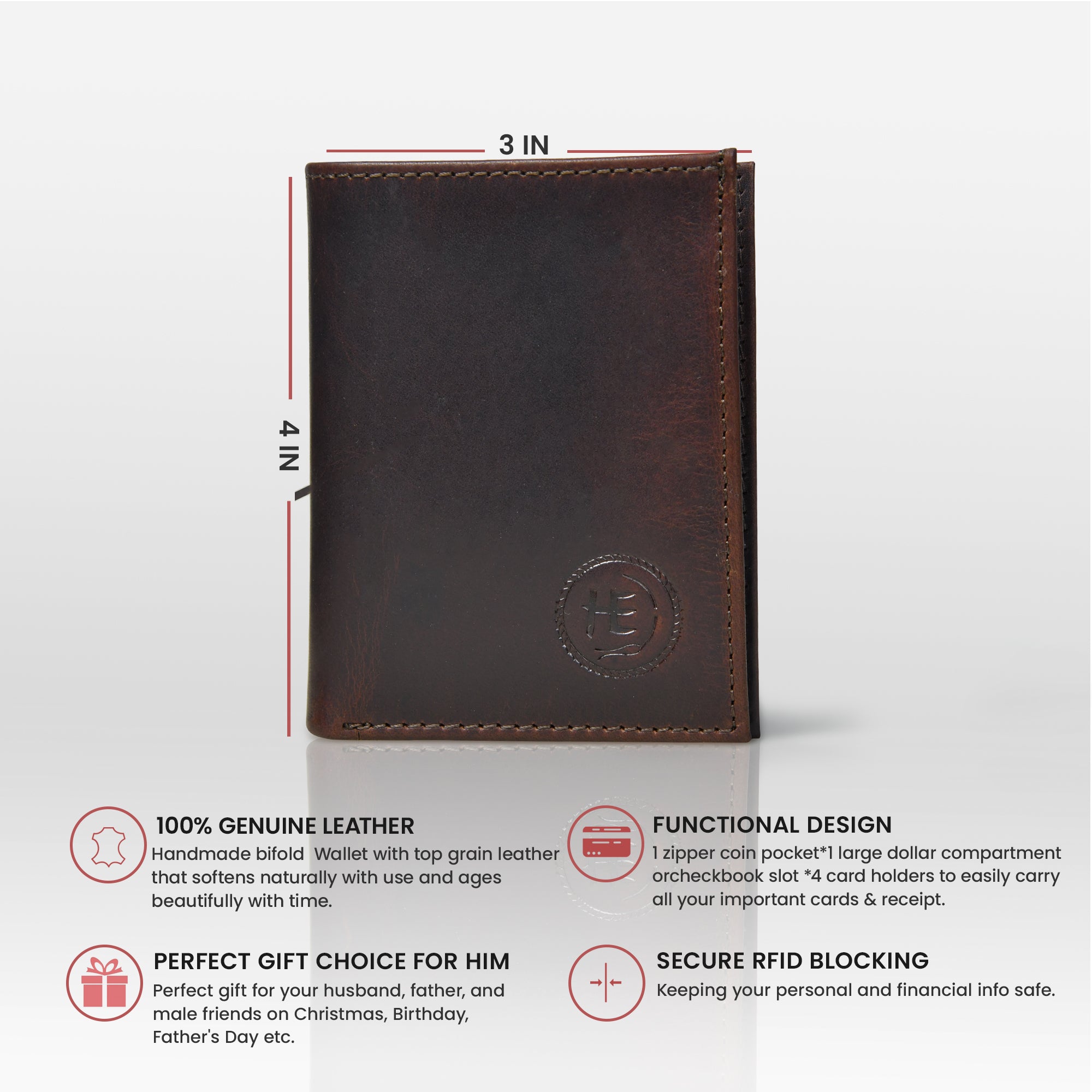 Ironwood Leather Wallet - Tan Colour