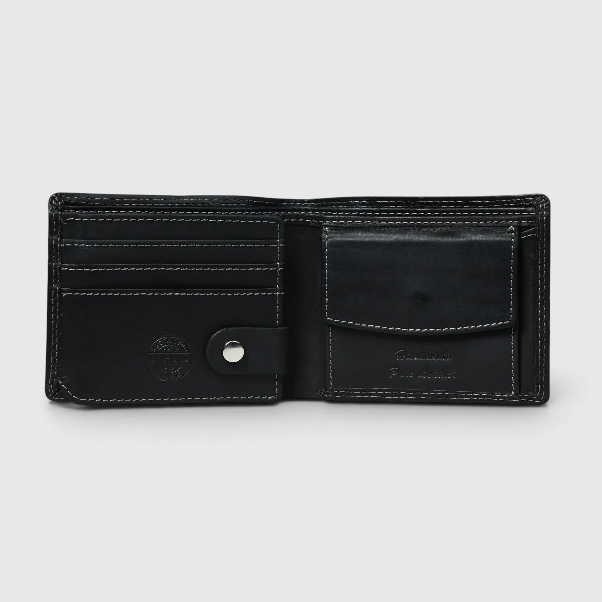 Midnight Stallion Leather Wallet – Black