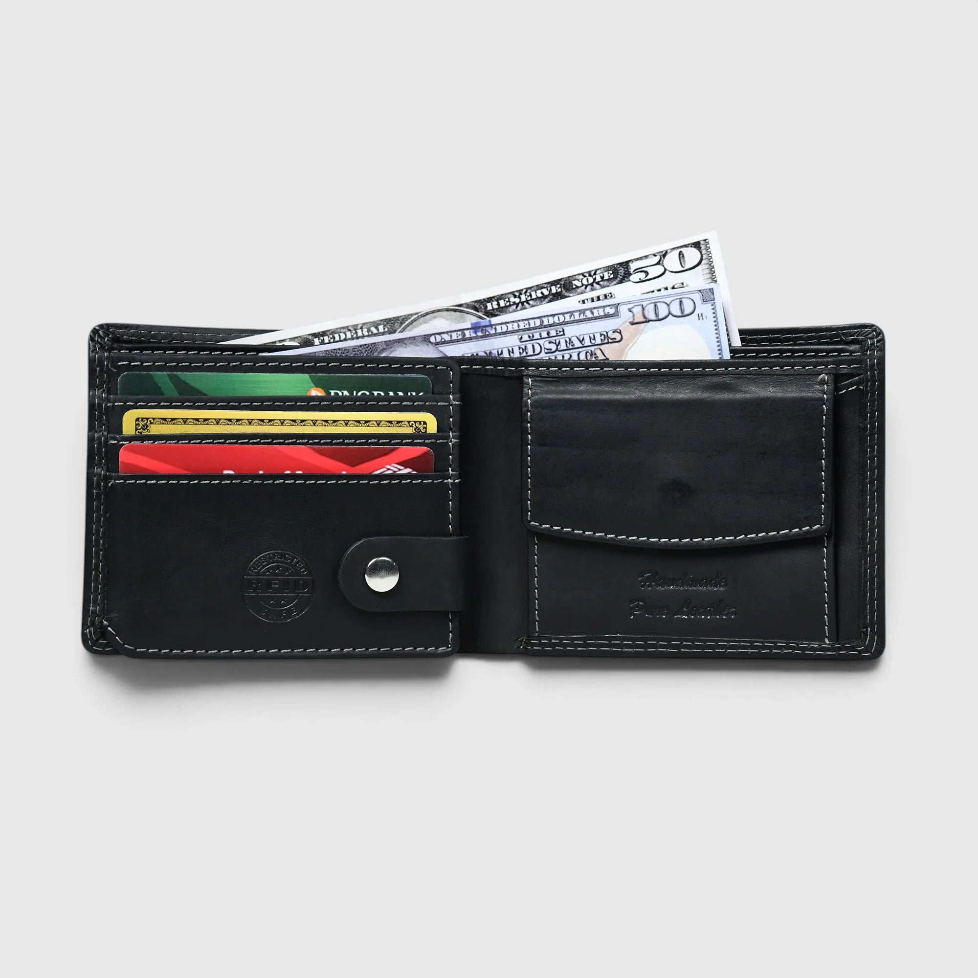 Midnight Stallion Leather Wallet – Black