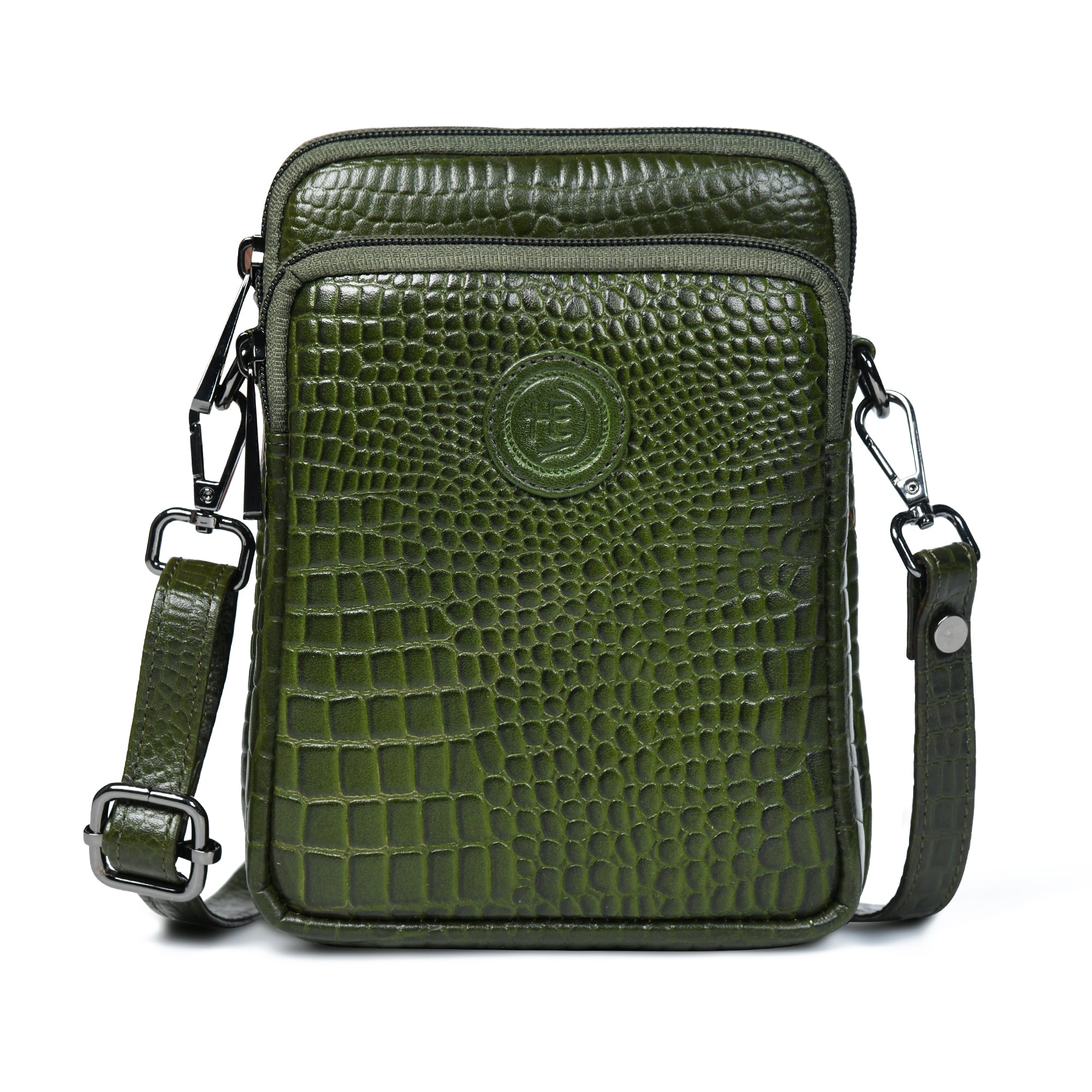 Croc Luxe Leather Sling Bag