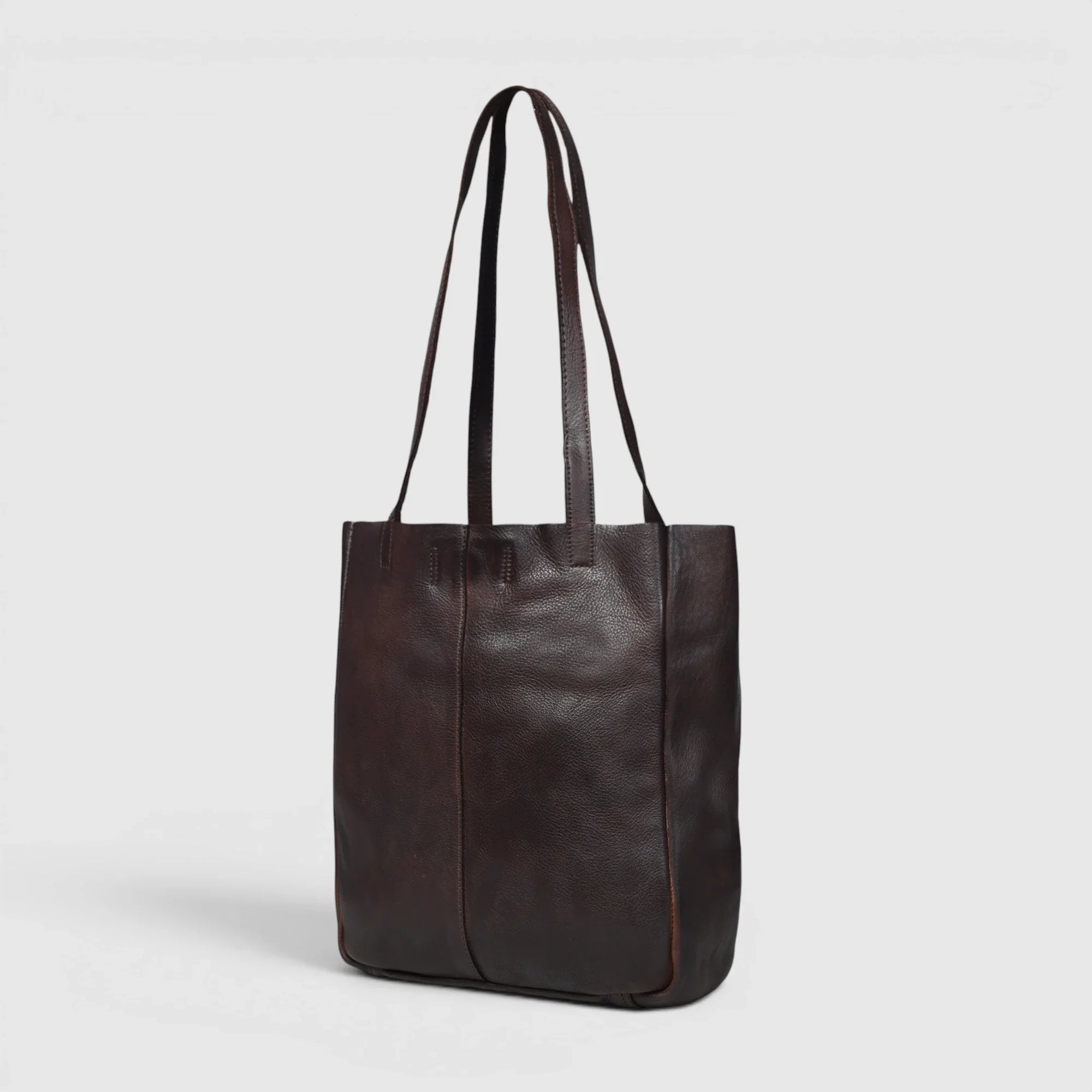 Hestern Midnight Classic Women’s Leather Tote - Expresso Brown