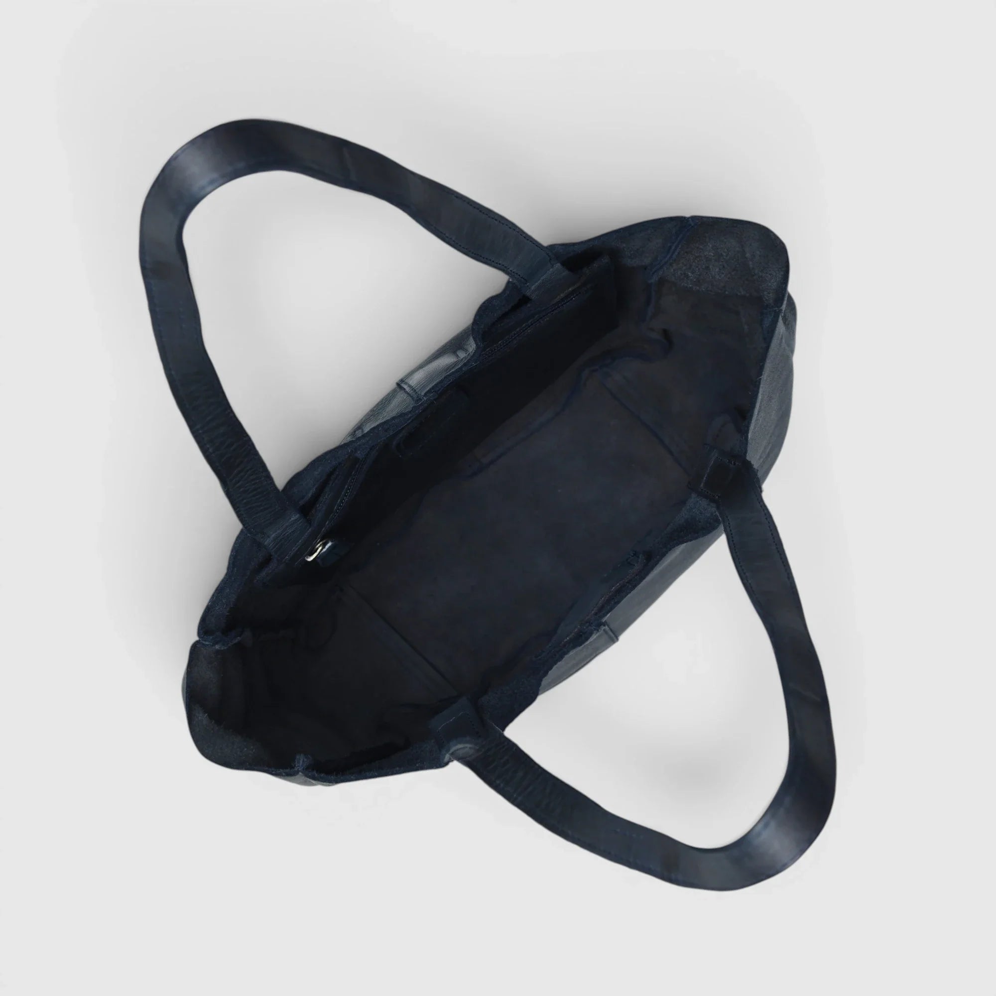 Hestern Midnight Classic Women’s Leather Tote - Navy Blue
